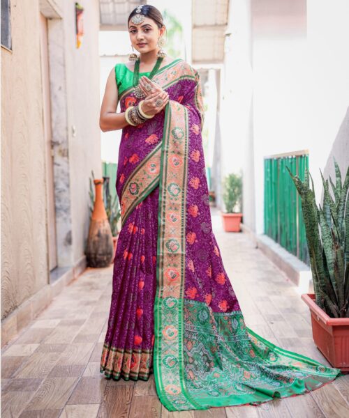 Beautifull-Soft-Patola-Silk-Weaving-Saree-