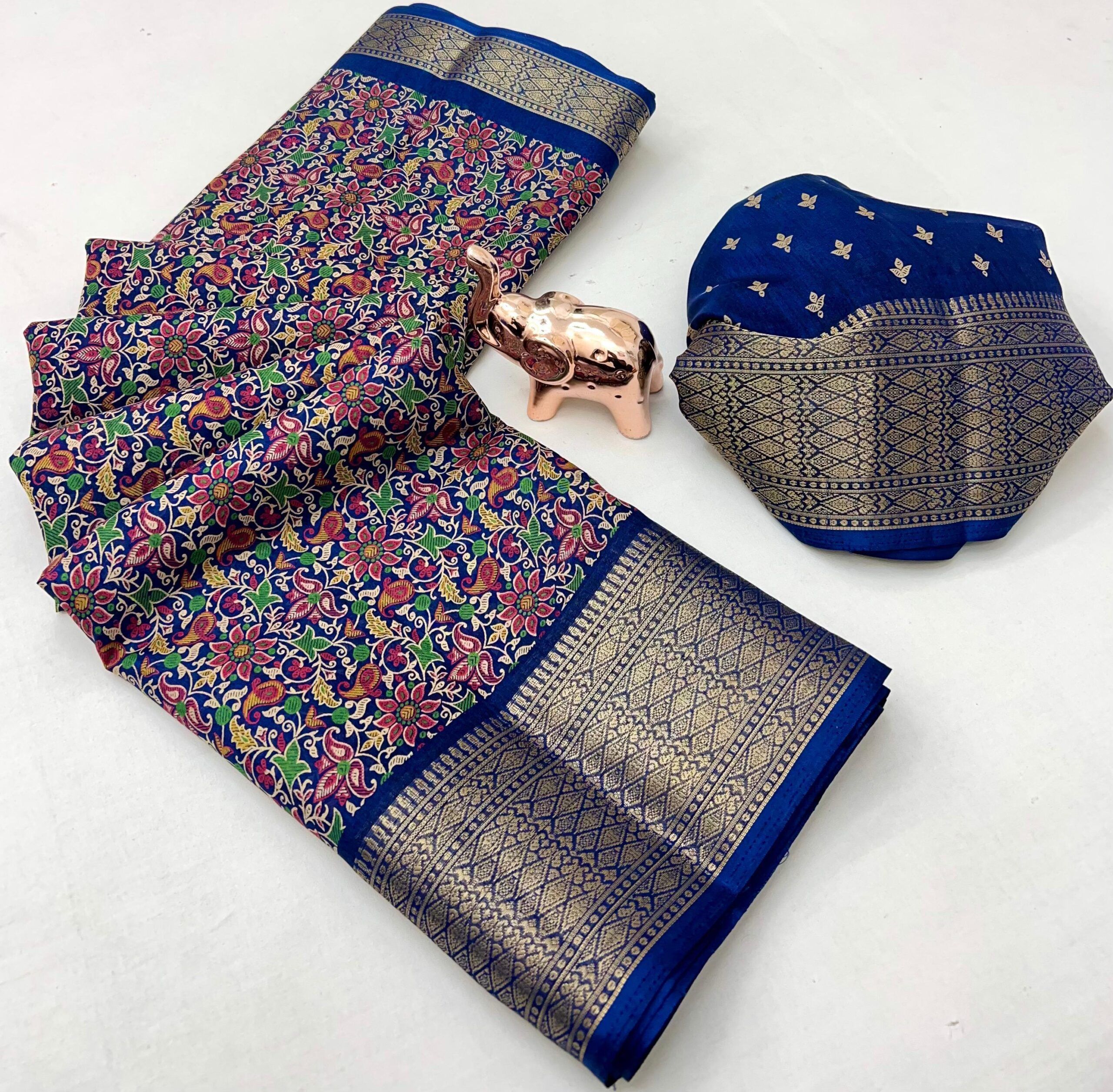 Dolla silk Sarees With Trending Kashmiri Prints (7)