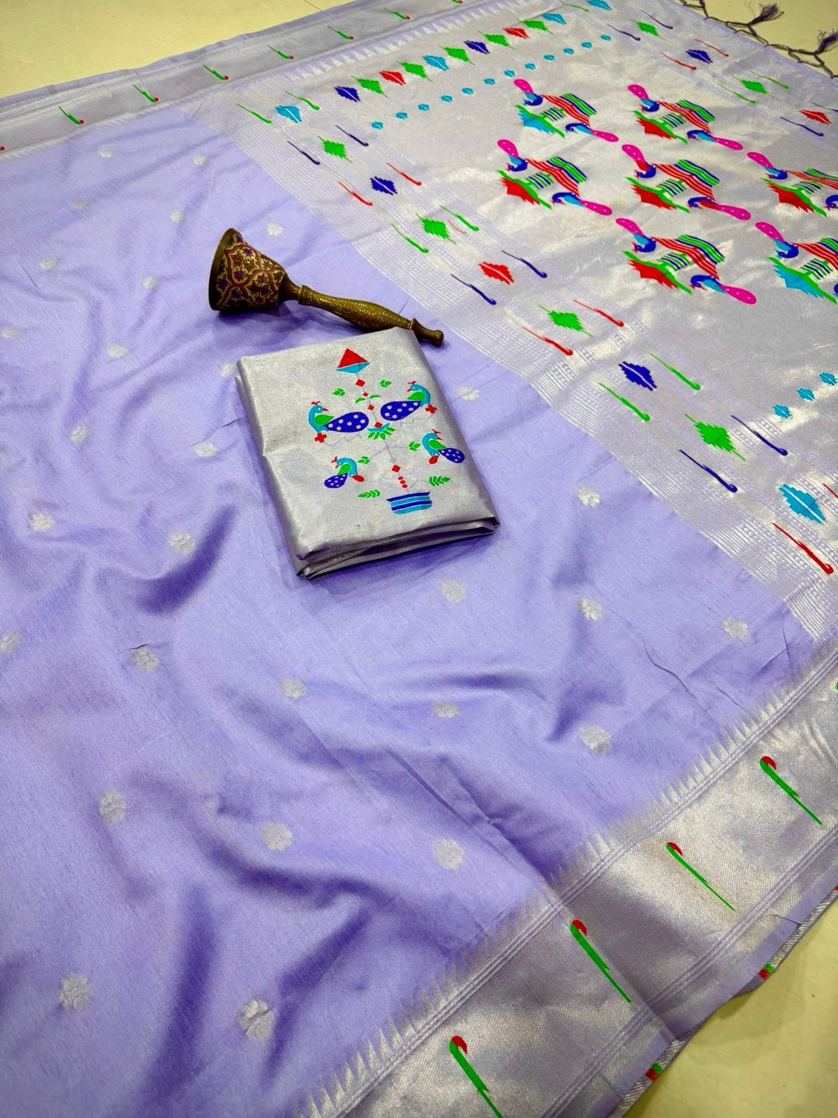 Khadi Raw Silk Weaving Paithani Saree (10)