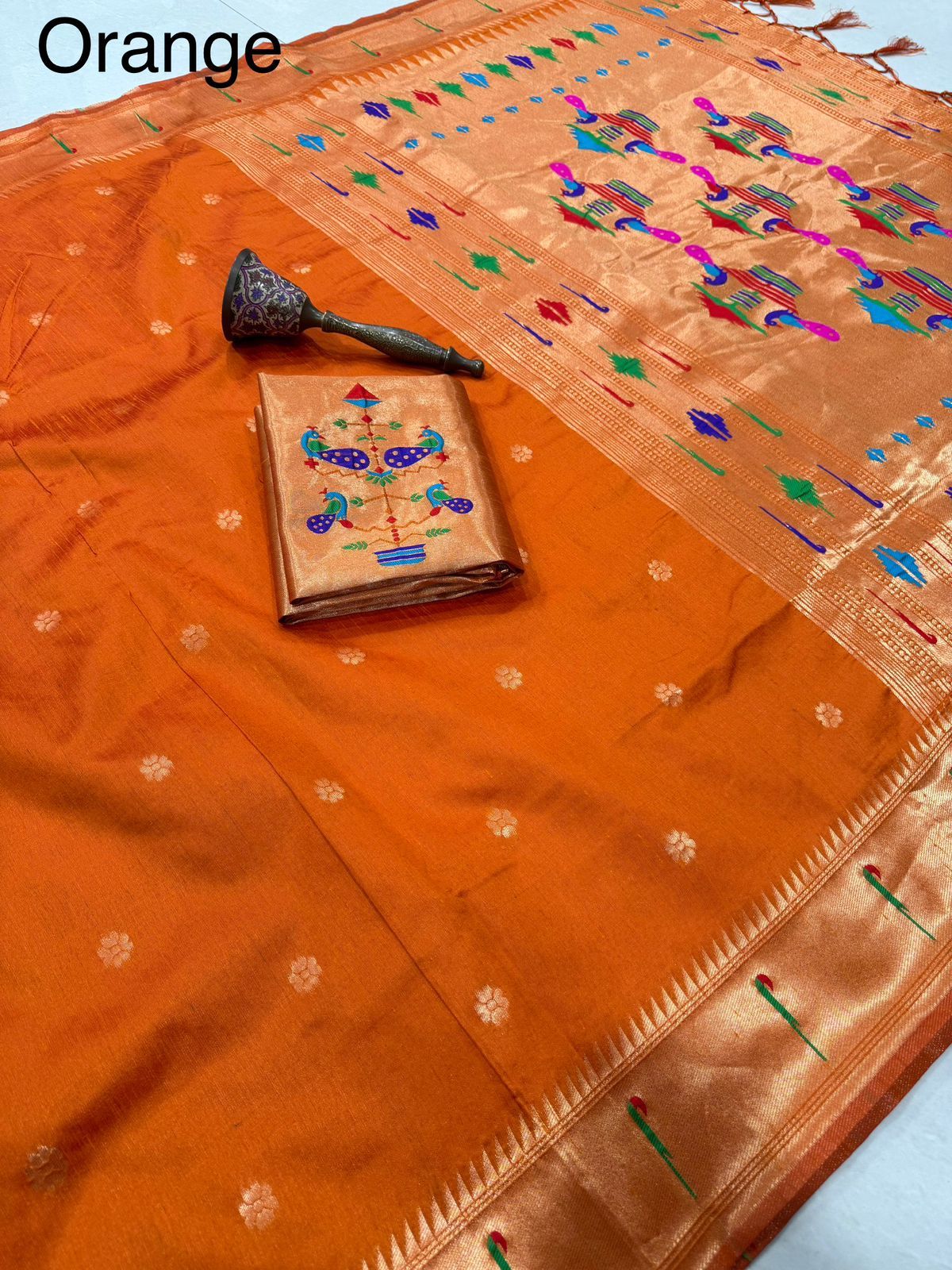 Khadi Raw Silk Weaving Paithani Saree (17)