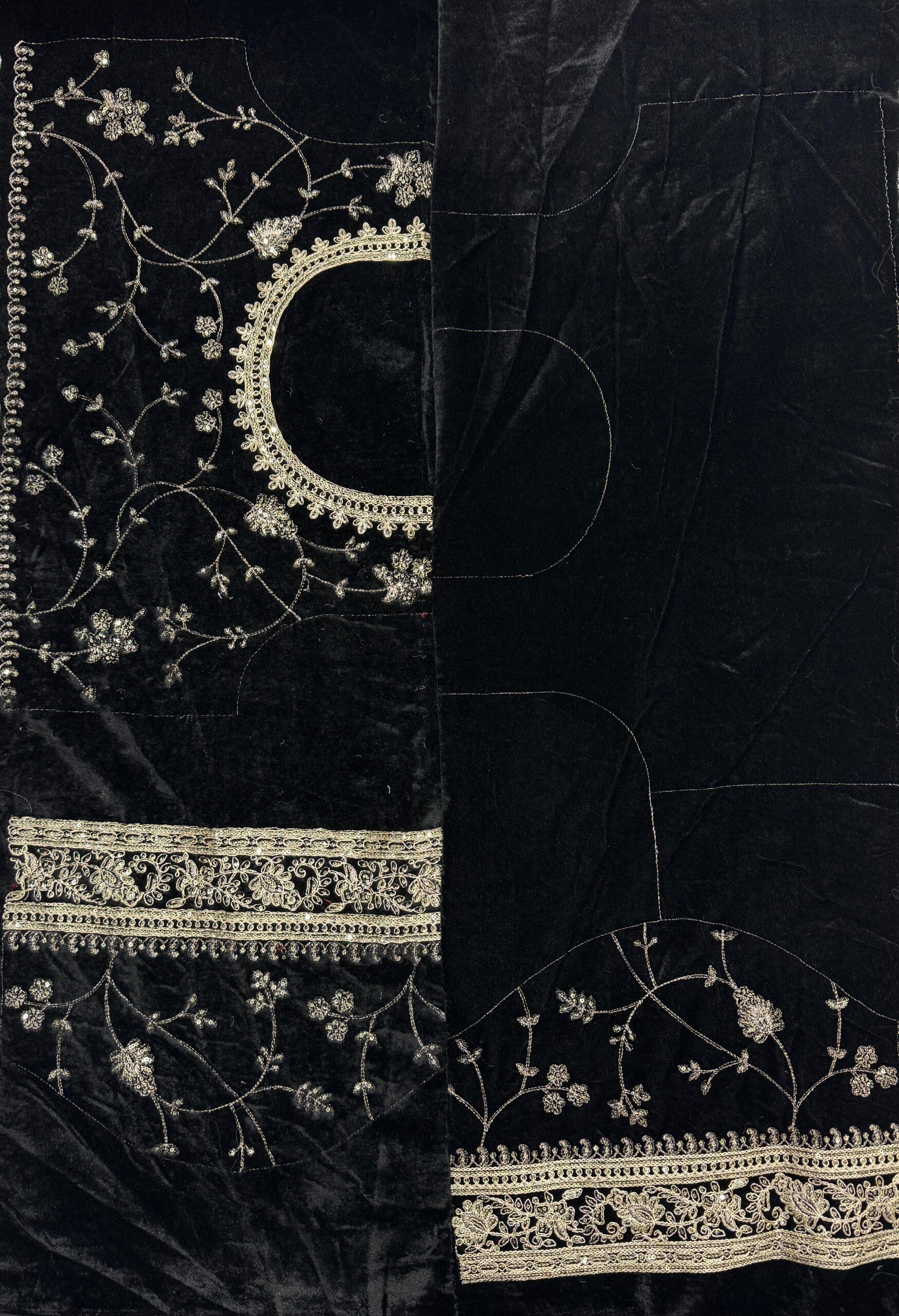 Moss Chiffon Designer Saree Wholesale Price (7)