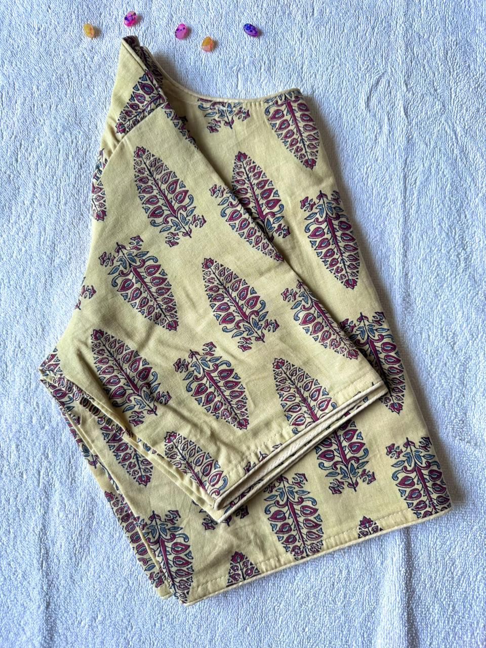 Pure Ajrakh HandBlock Cotton Readymadee blouse (10)