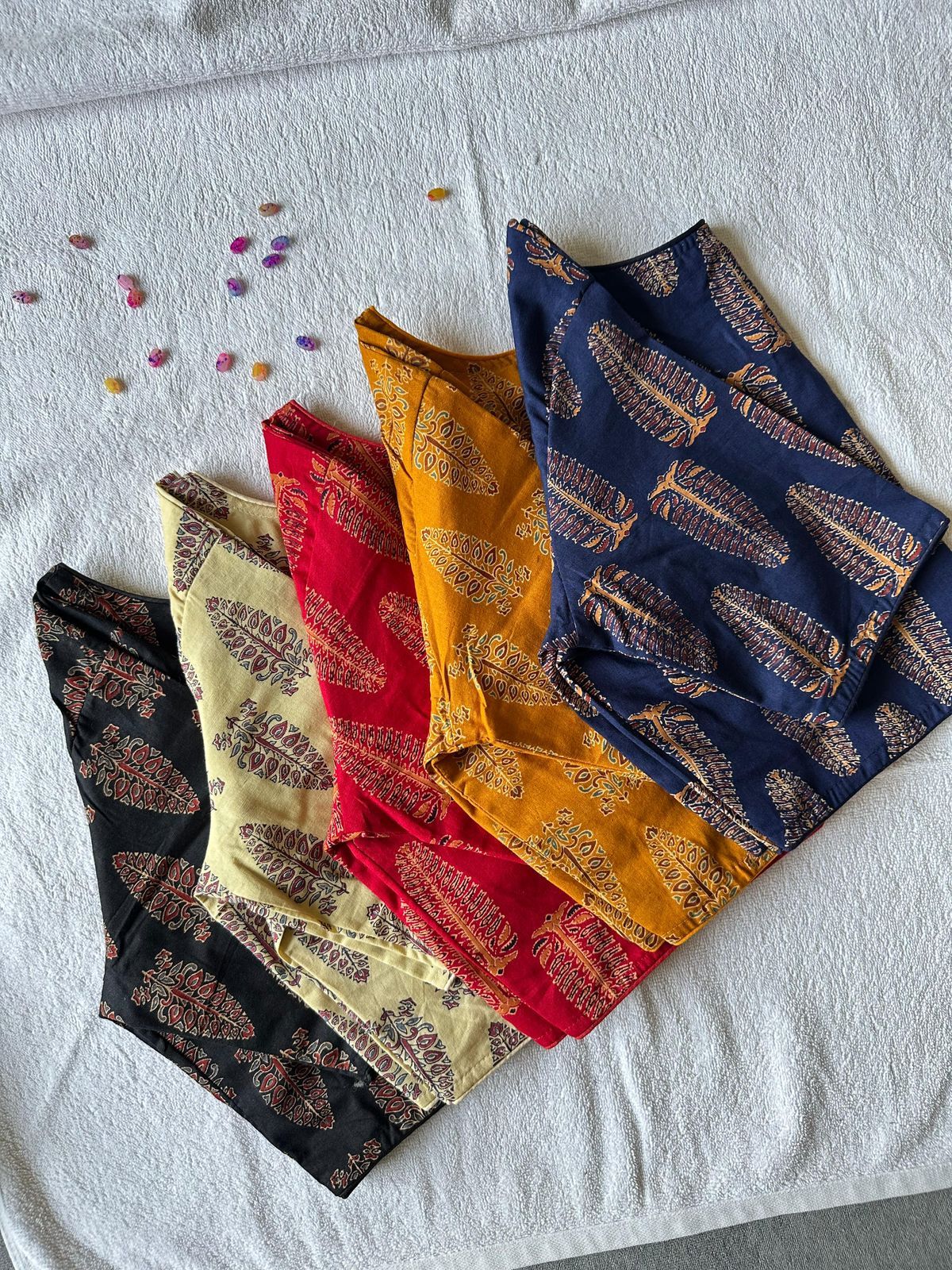 Pure Ajrakh HandBlock Cotton Readymadee blouse (2)