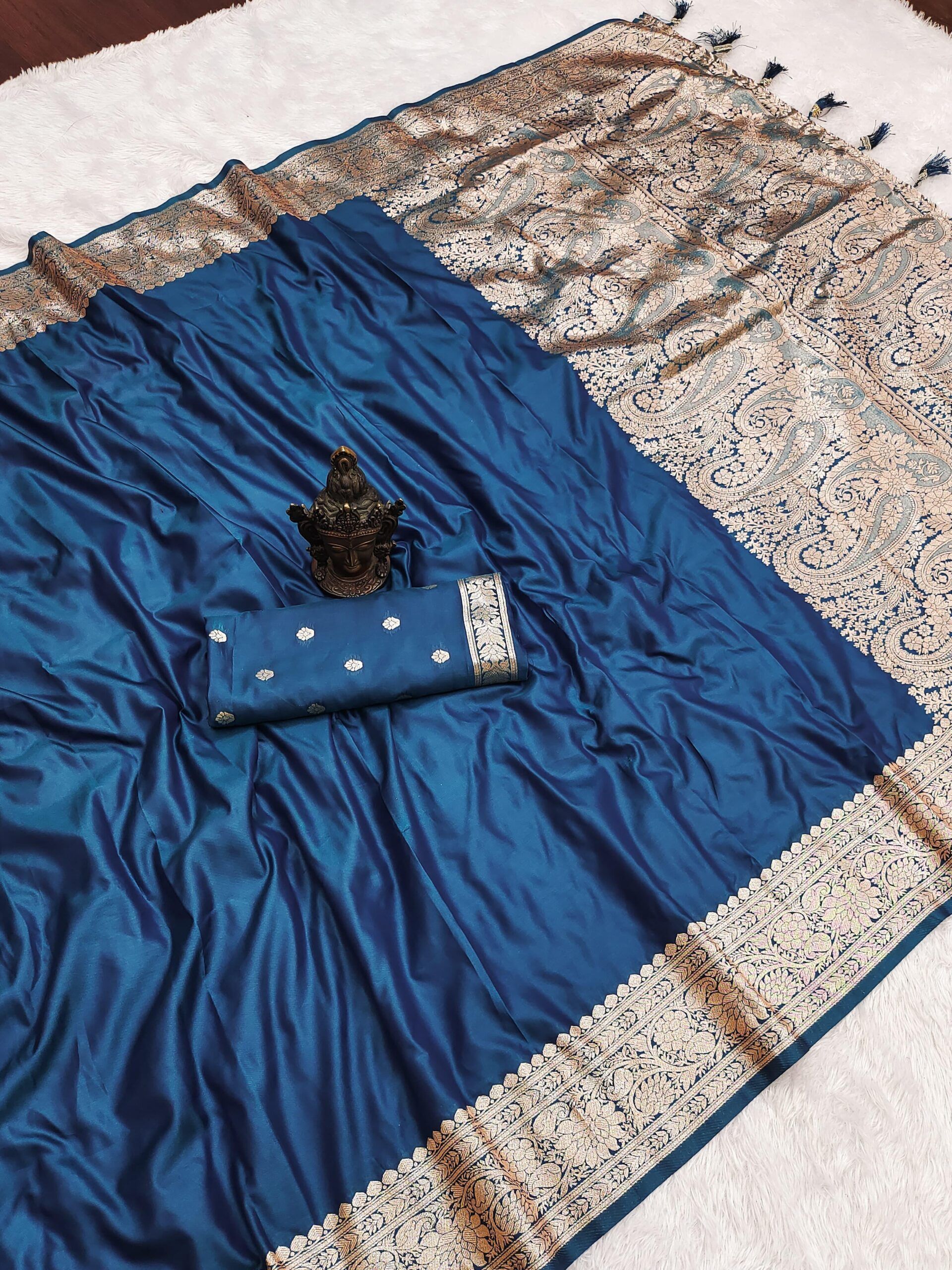 Pure Banarasi Silk Self Weaving Saree ( (6)