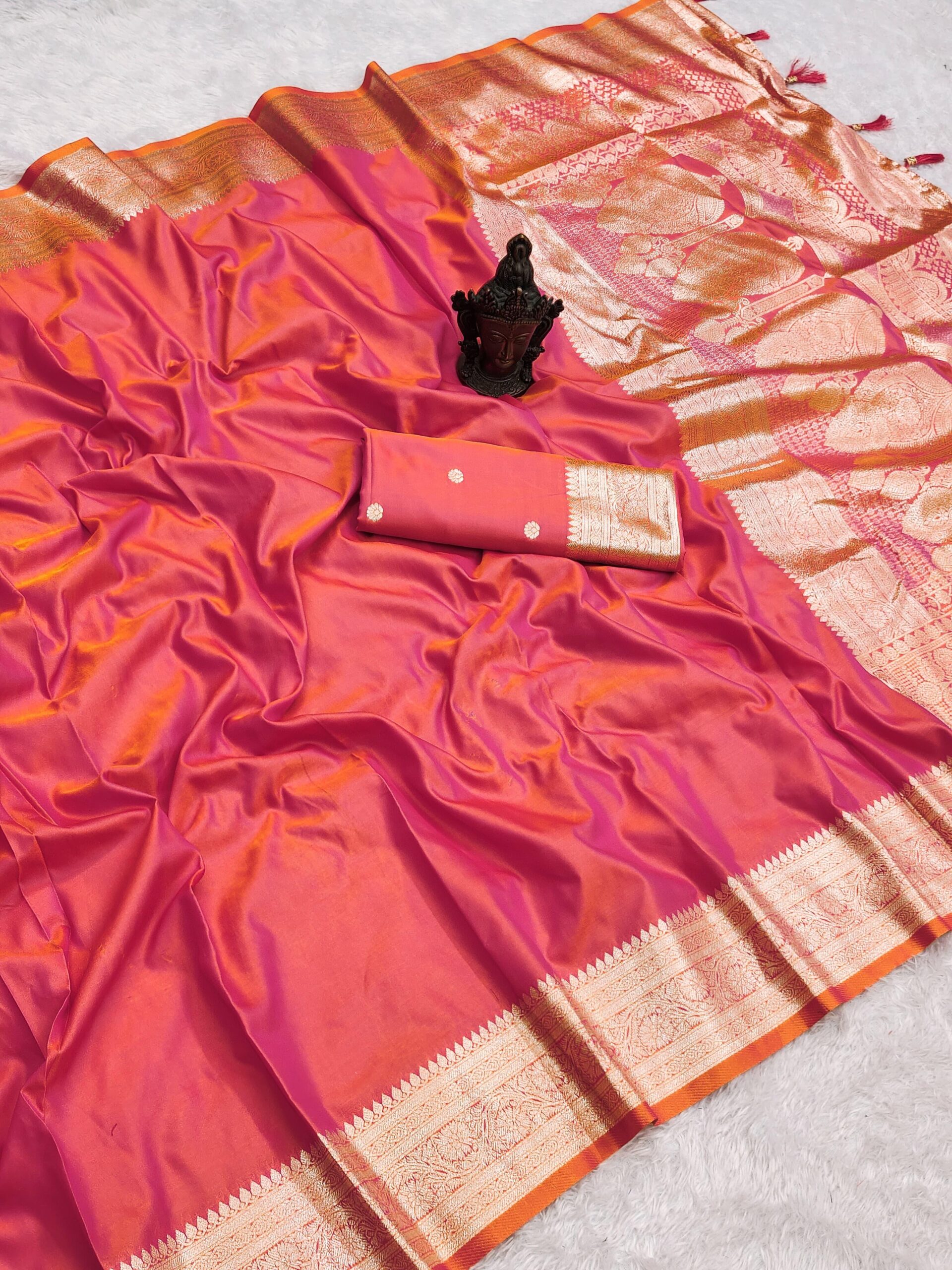 Pure Banarasi Silk Self Weaving Saree ( (8)