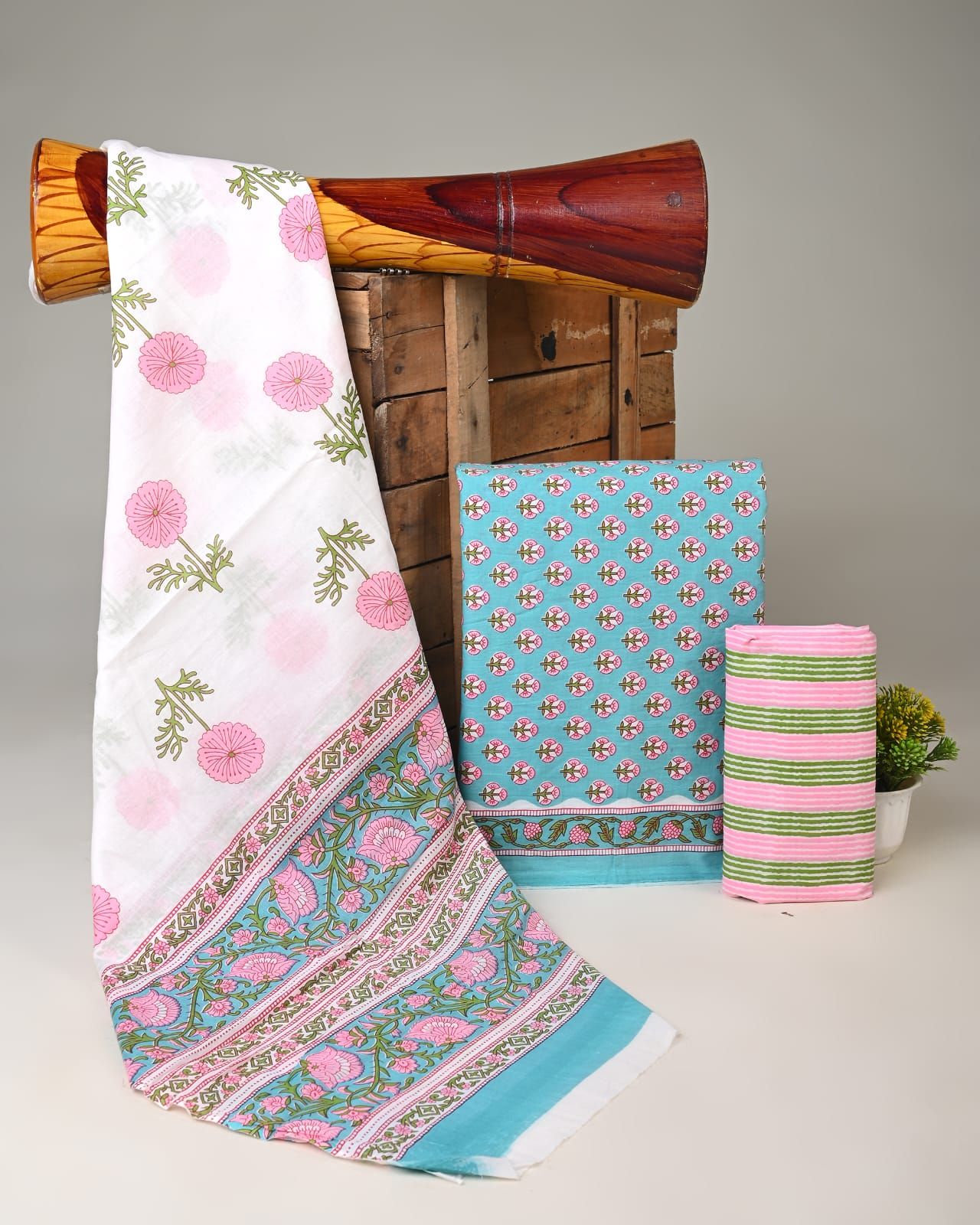 Pure Handblock Printed Jaipuri Suit With Cotton Dupta (10)