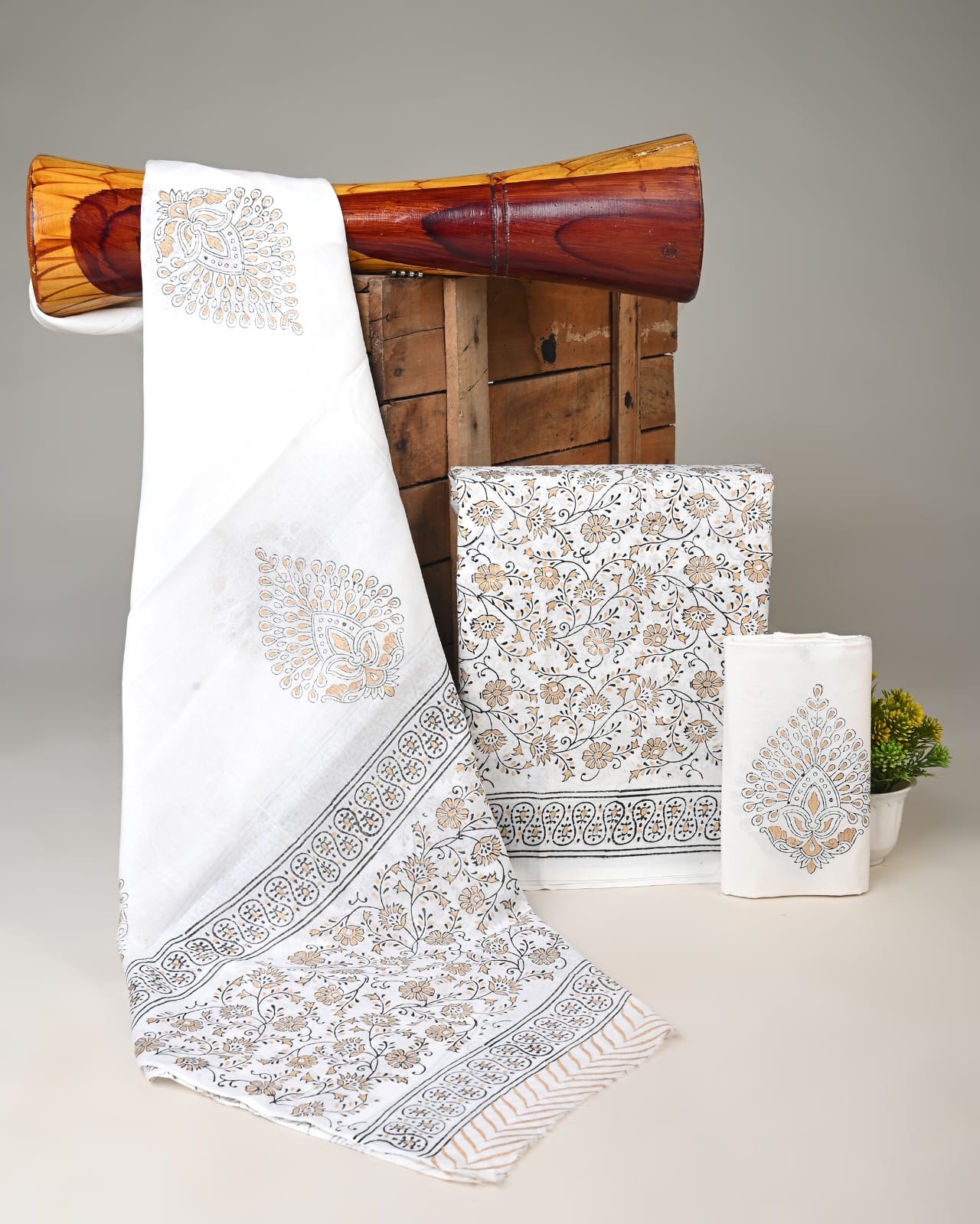 Pure Handblock Printed Jaipuri Suit With Cotton Dupta (14)