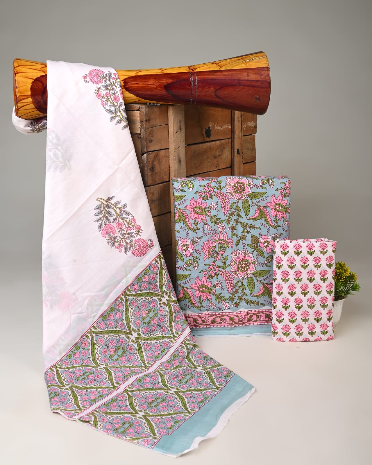 Pure Handblock Printed Jaipuri Suit With Cotton Dupta (7)