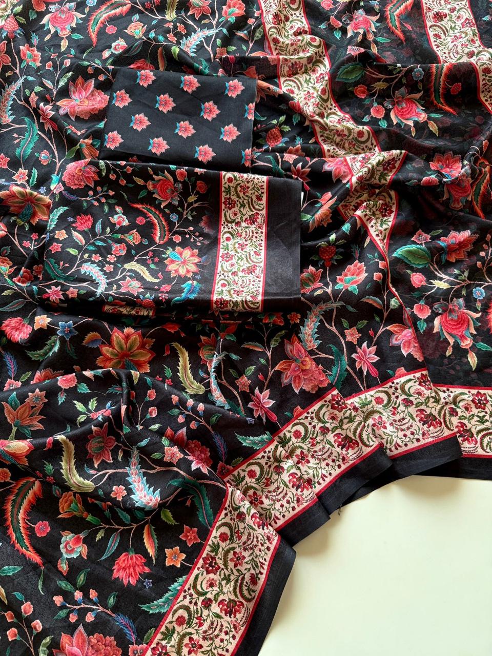 Soft Pashmina Kashmiri Digital Saree (6)