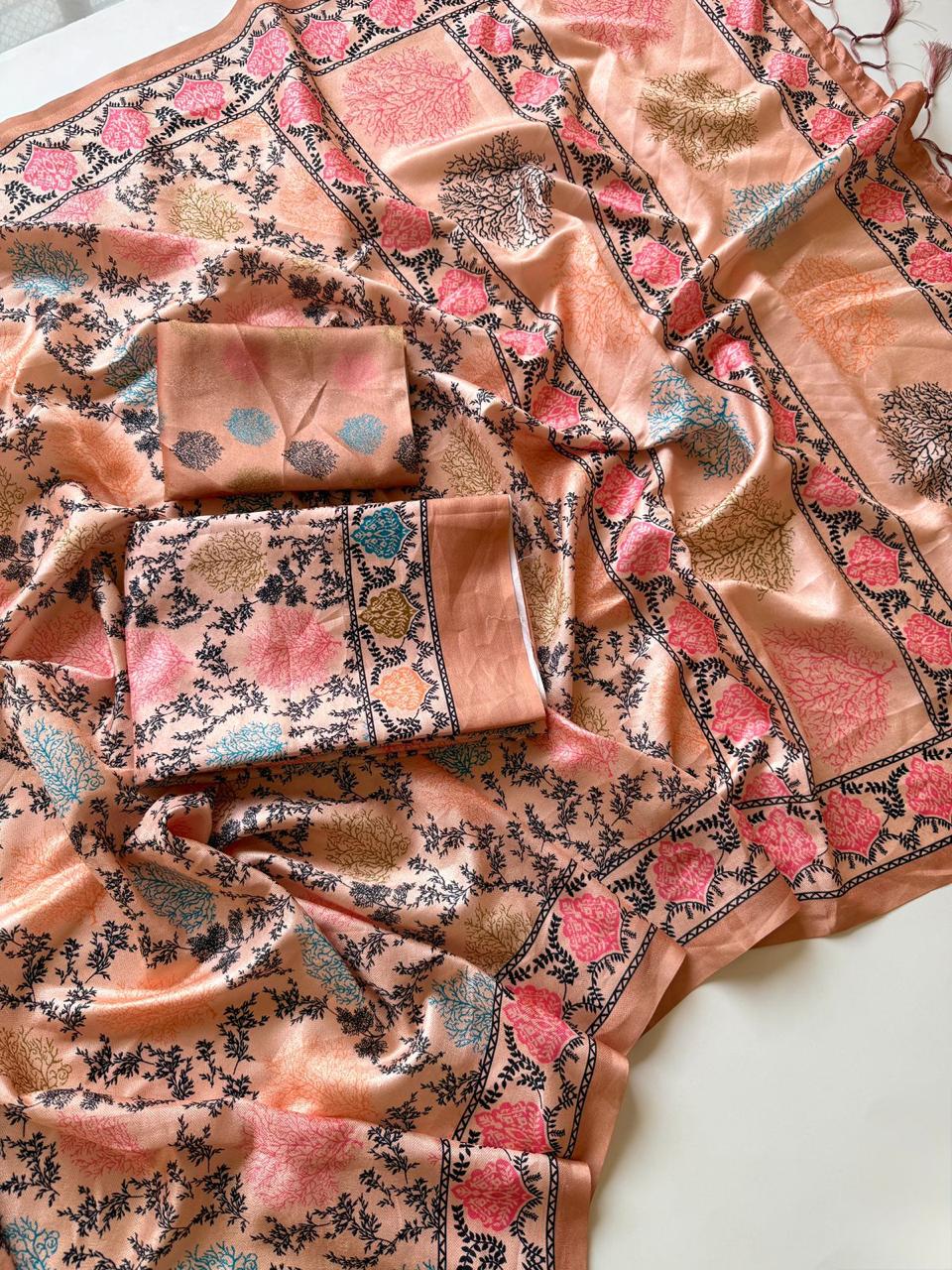 Soft Pashmina Kashmiri Digital Saree (7)