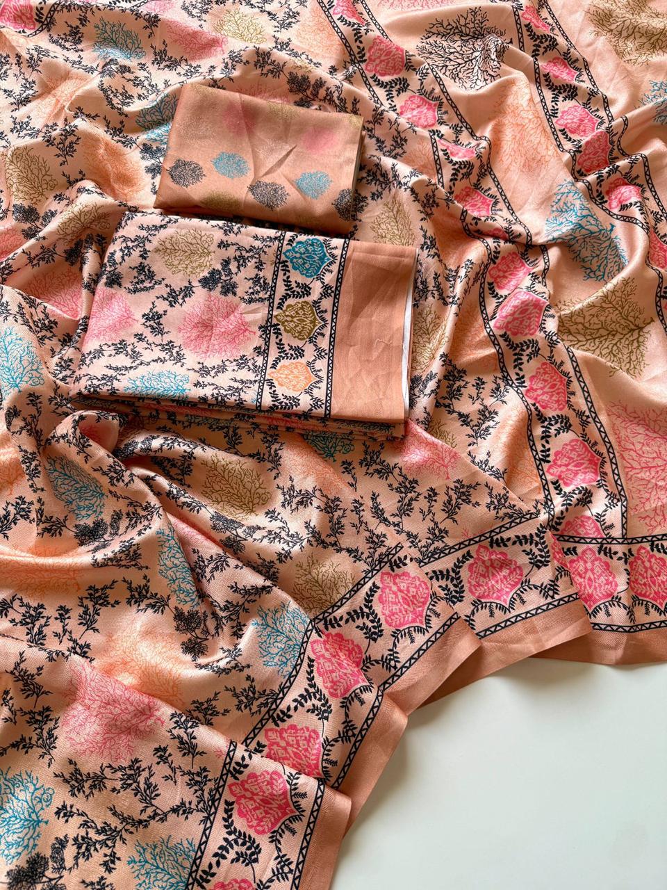 Soft Pashmina Kashmiri Digital Saree (8)