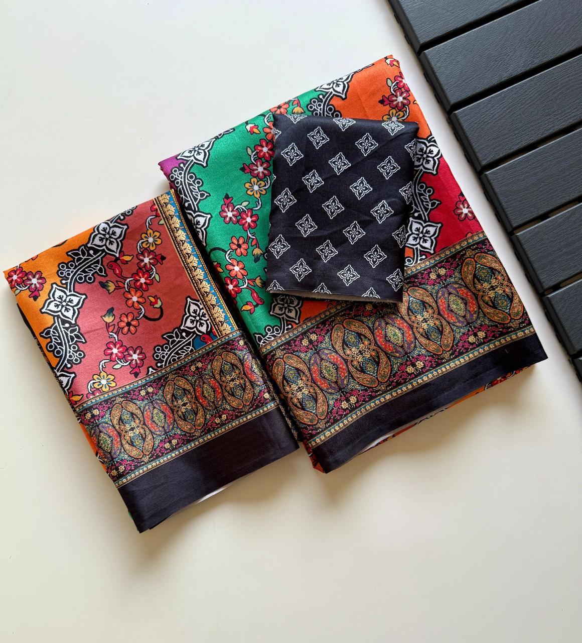 Soft Pashmina Kashmiri Digital Saree (9)