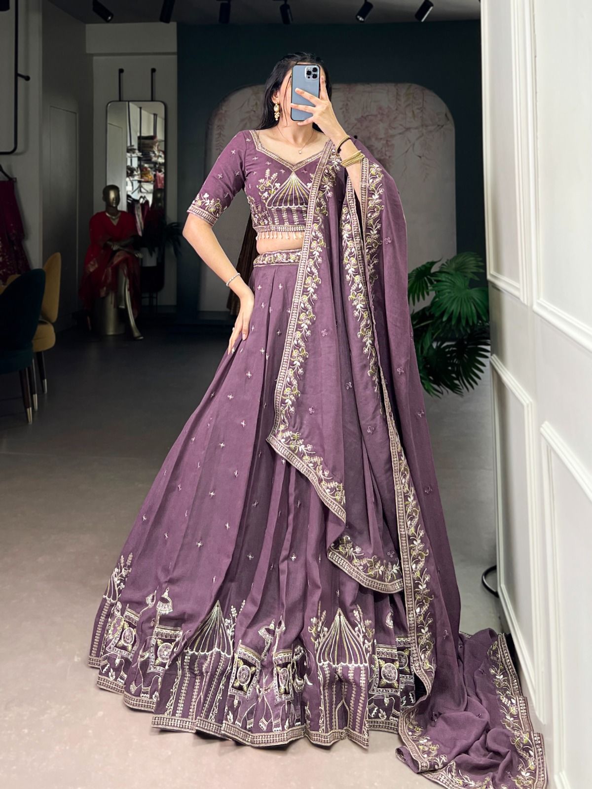 Chocolate Crush Wedding lehenga Choli Wholesale Price (2)