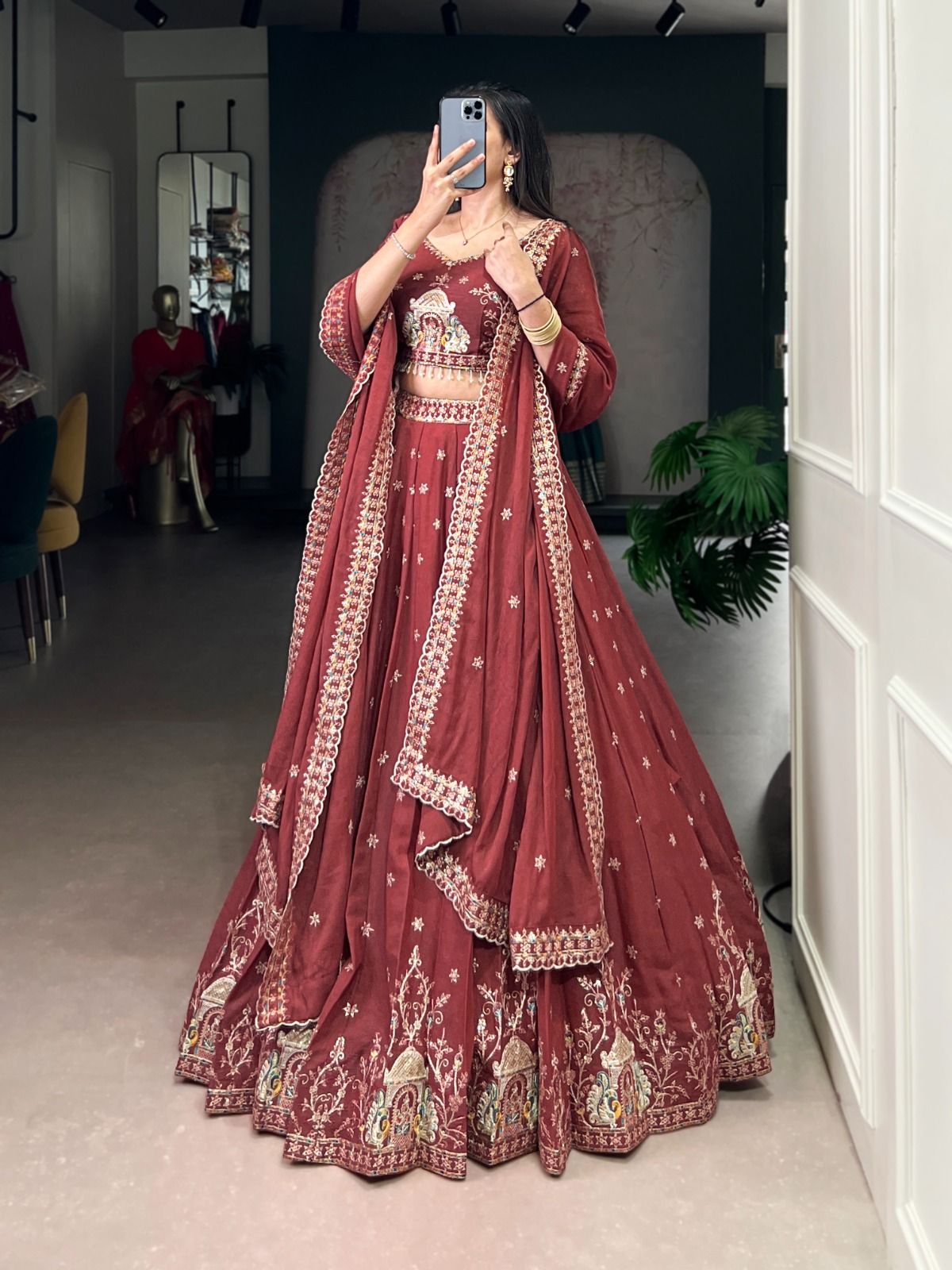 Chocolate Crush Wedding lehenga Choli Wholesale Price (3)