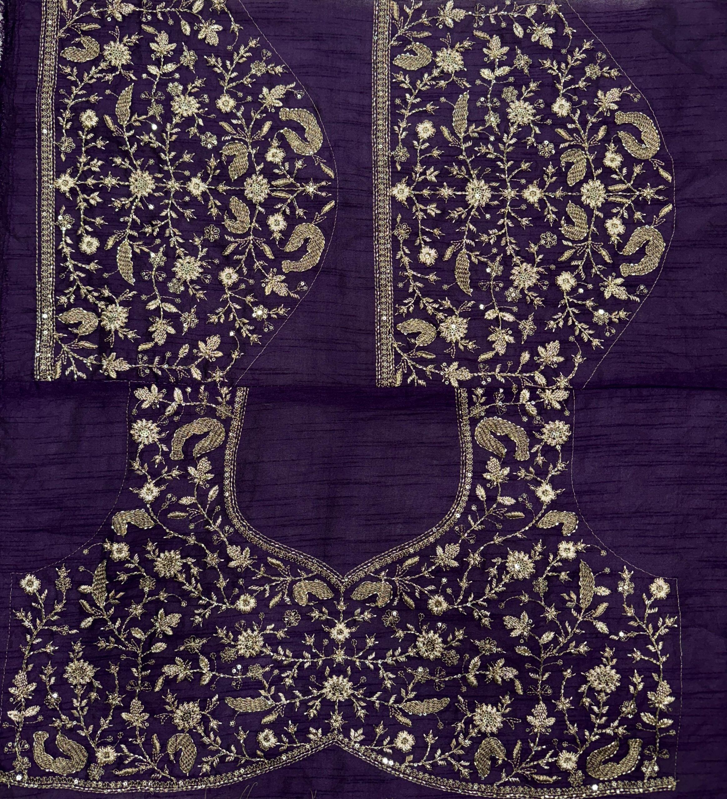 Crunchy Silk Sequences Work Saree (7)