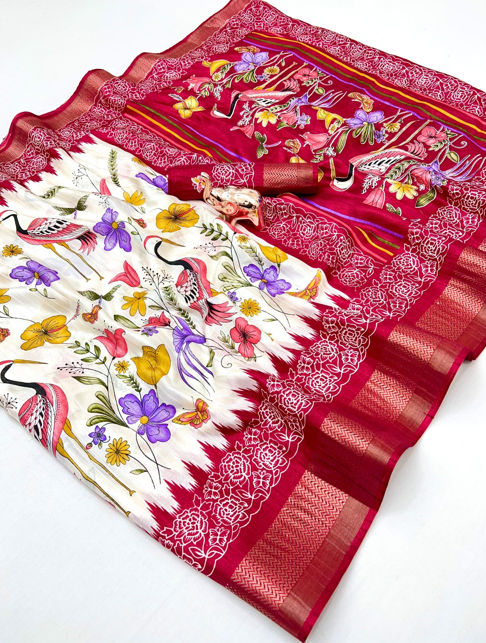Handloom Tussar Kalamkari Saree (2)
