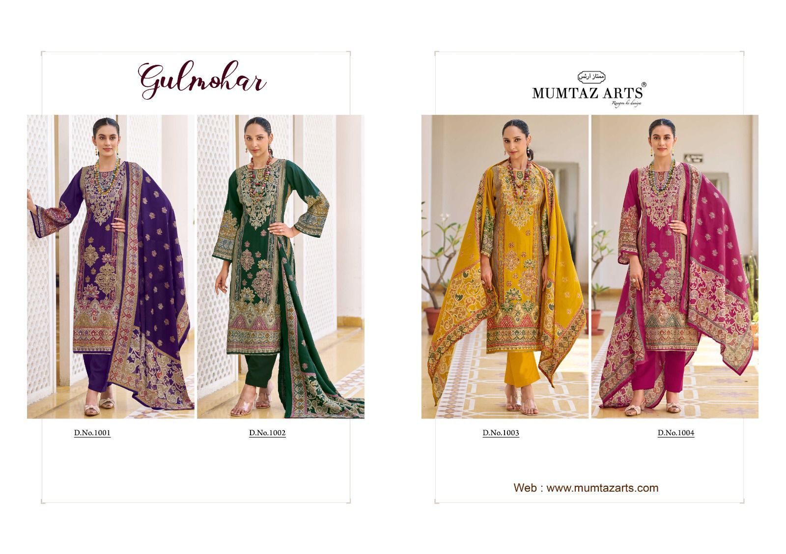 Mumtaz Arts Gulmohar Pure Visose Muslin Designer Suit (2)