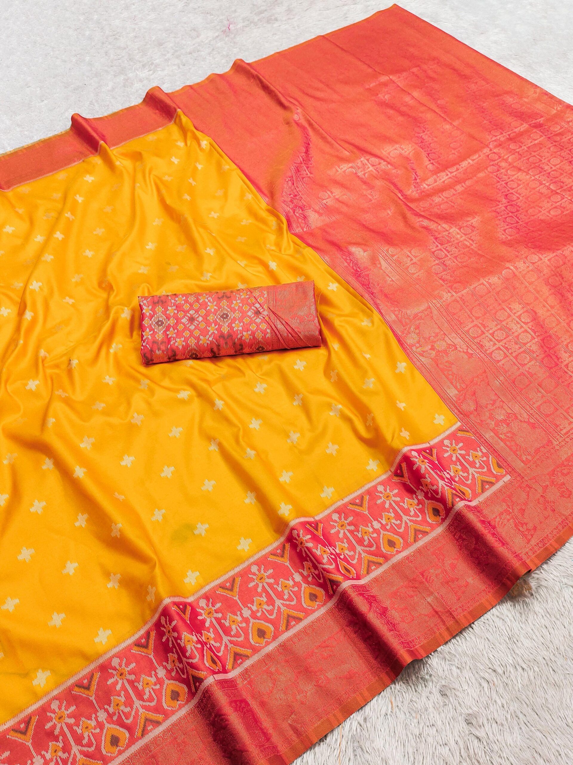 Pochampalli Silk Saree With Ikkat Border Wholesale Price (6)