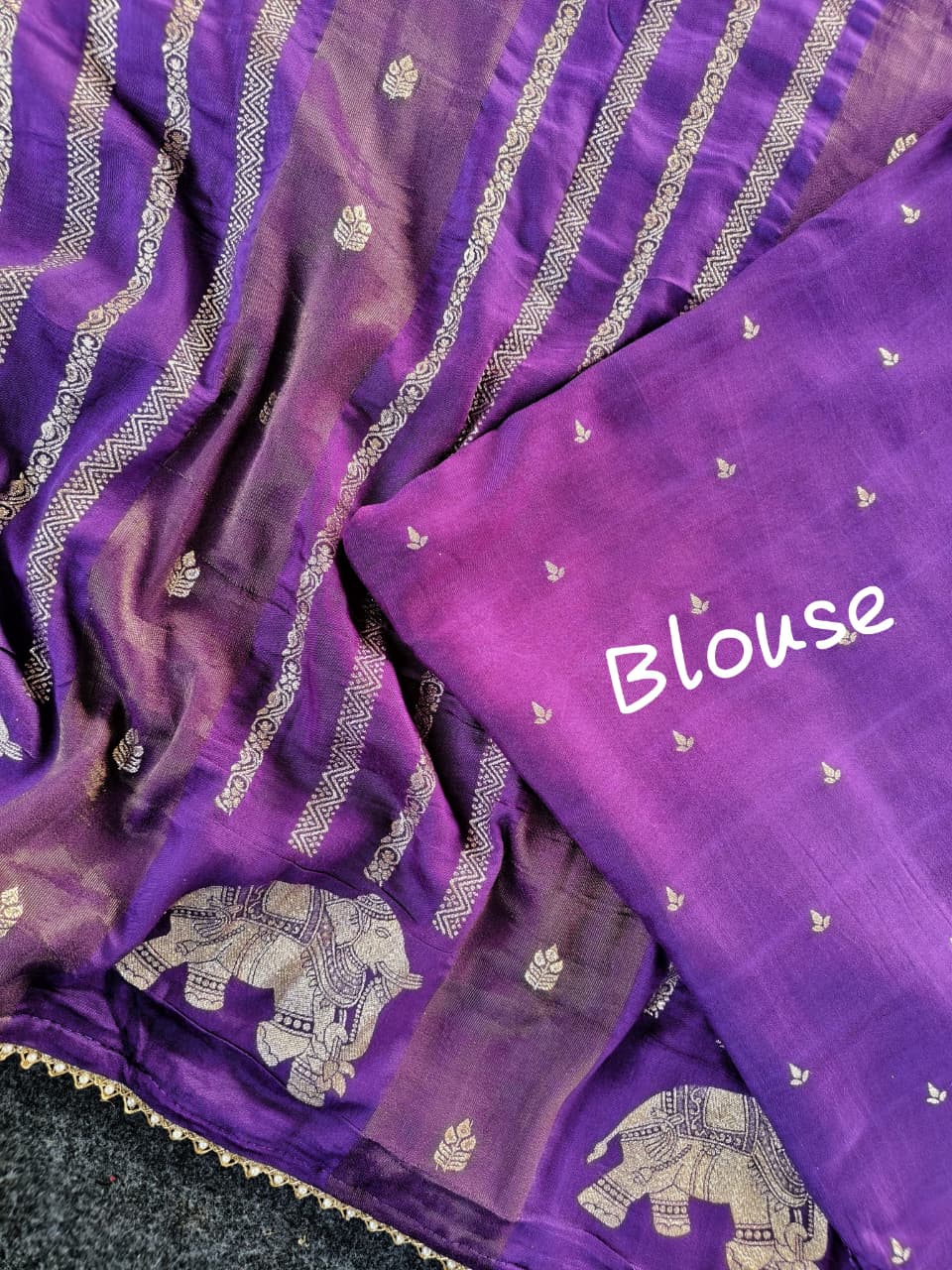 Pure Viscose Georgate Sarees With Beautiful Rich Weaved Pallu (2)