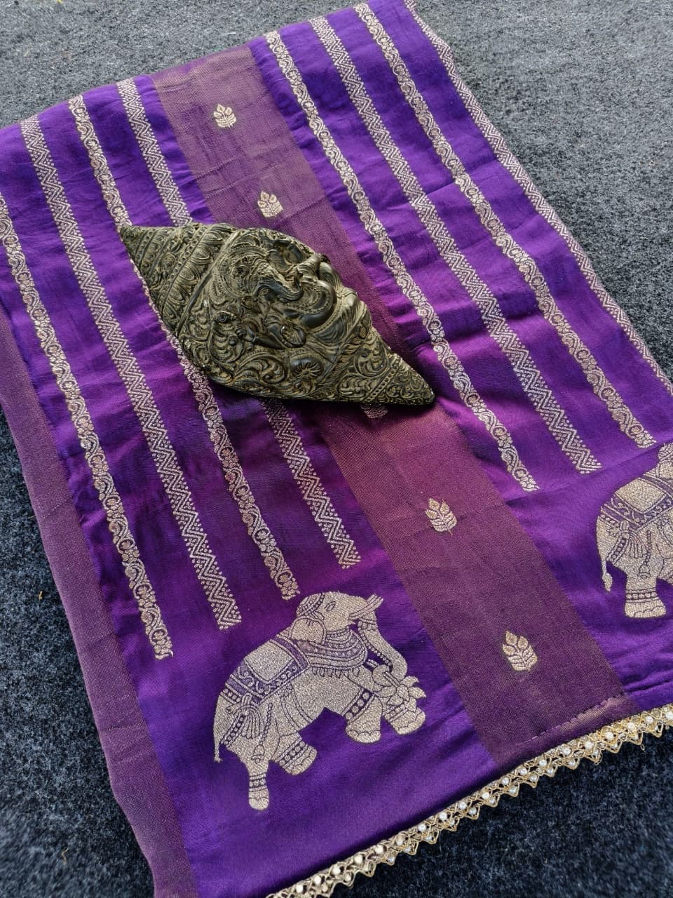 Pure Viscose Georgate Sarees With Beautiful Rich Weaved Pallu (9)