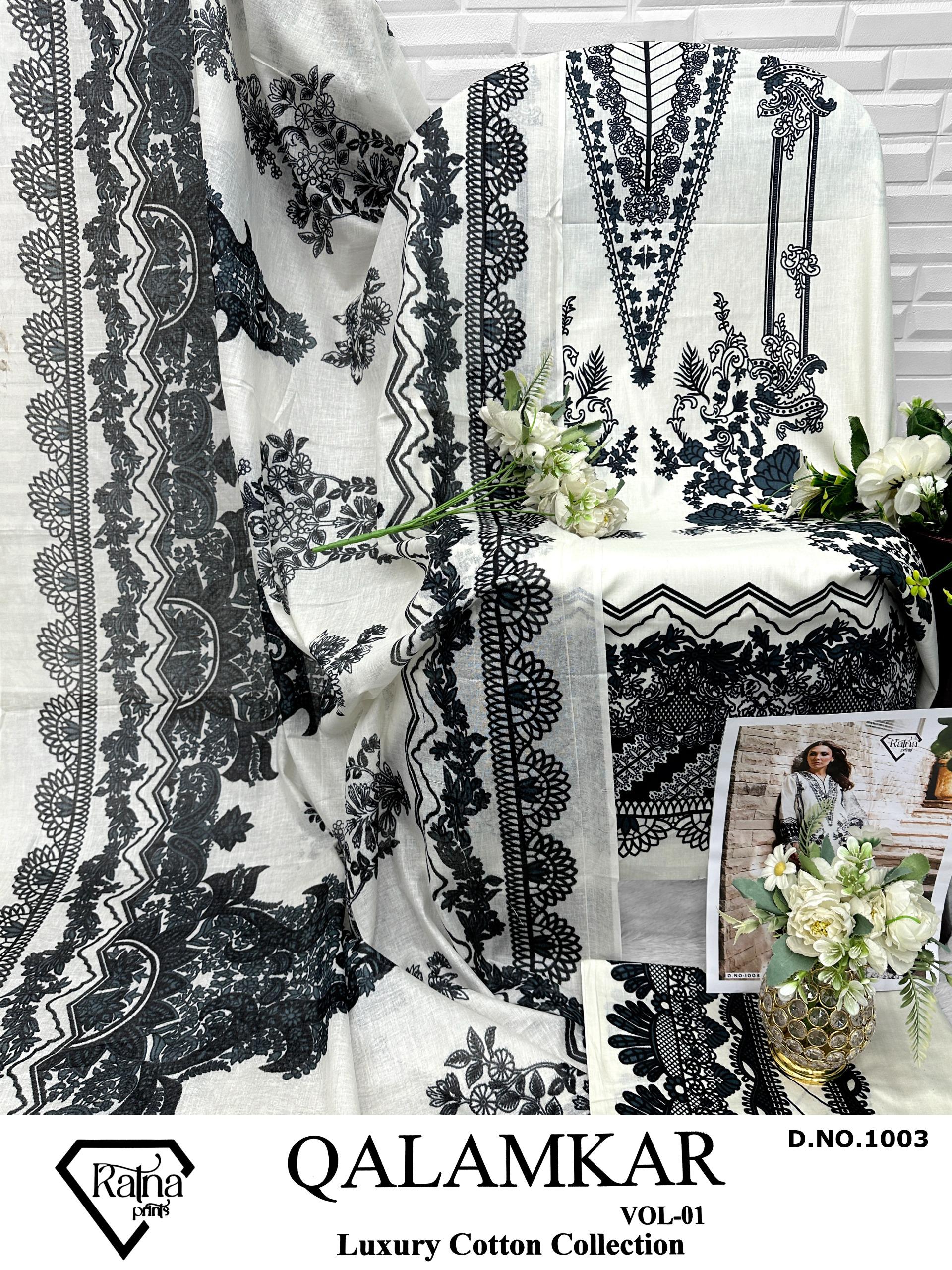 Ratna Print Qalamkar Vol 1 Lawn Cotton Pakistani Suit (10)