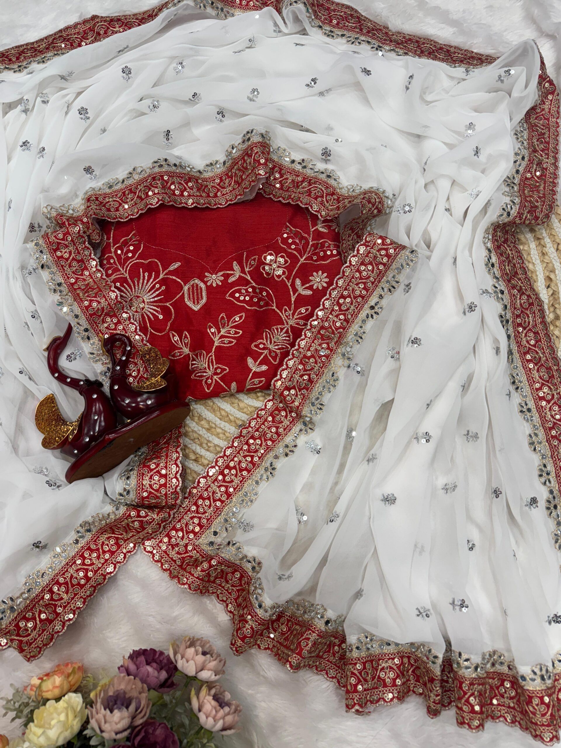 Soft Georgette Sequence Work Saree Wholesale Price (2)