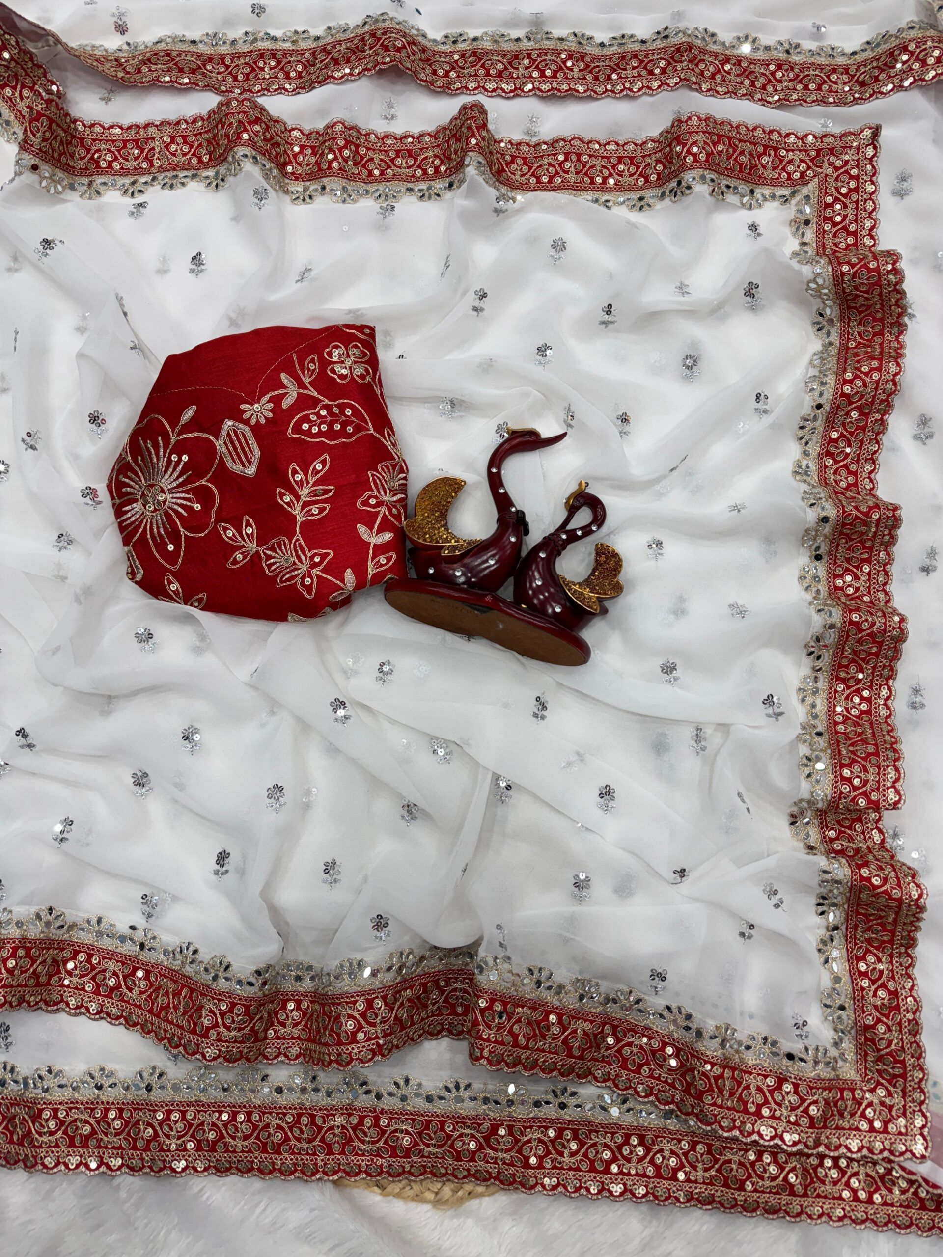 Soft Georgette Sequence Work Saree Wholesale Price (3)