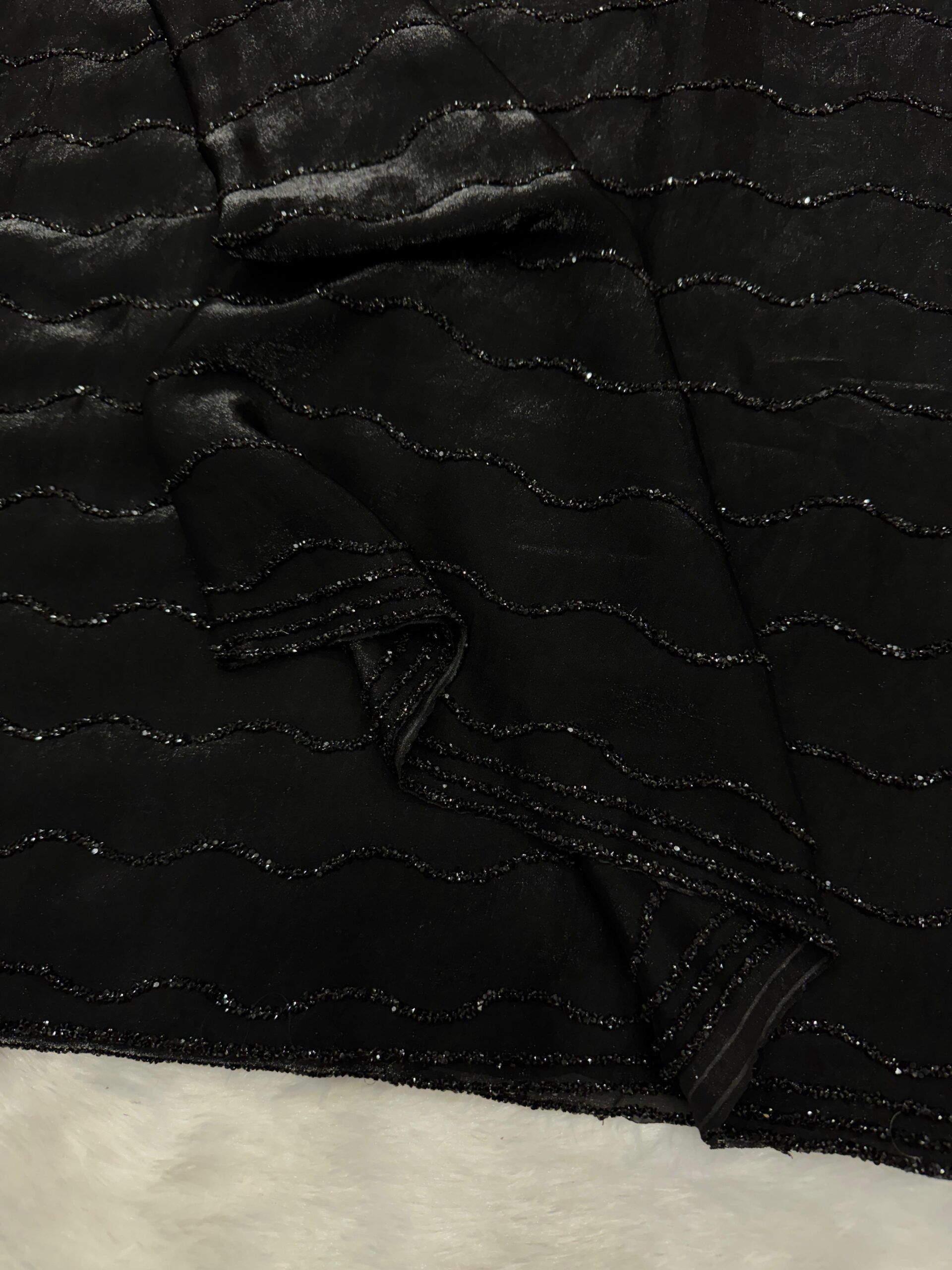 Soft Space Silk Diamond Work Wedding Saree (4)