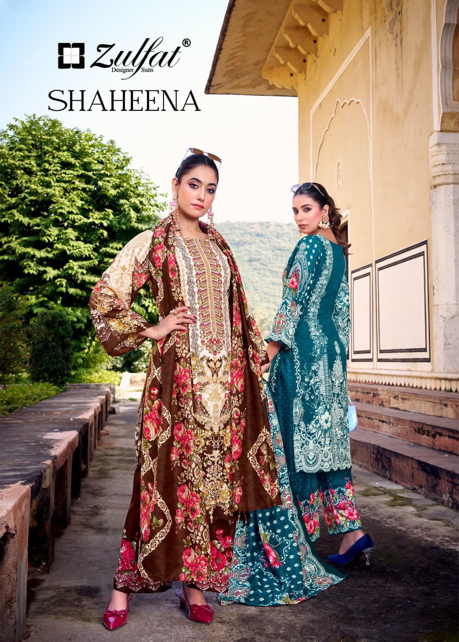 Zulfat Shaheena Rayon WIth Handwork Dress Materials (1)
