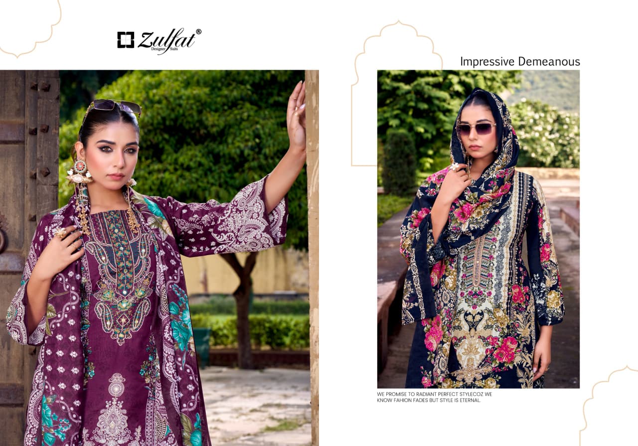 Zulfat Shaheena Rayon WIth Handwork Dress Materials (5)