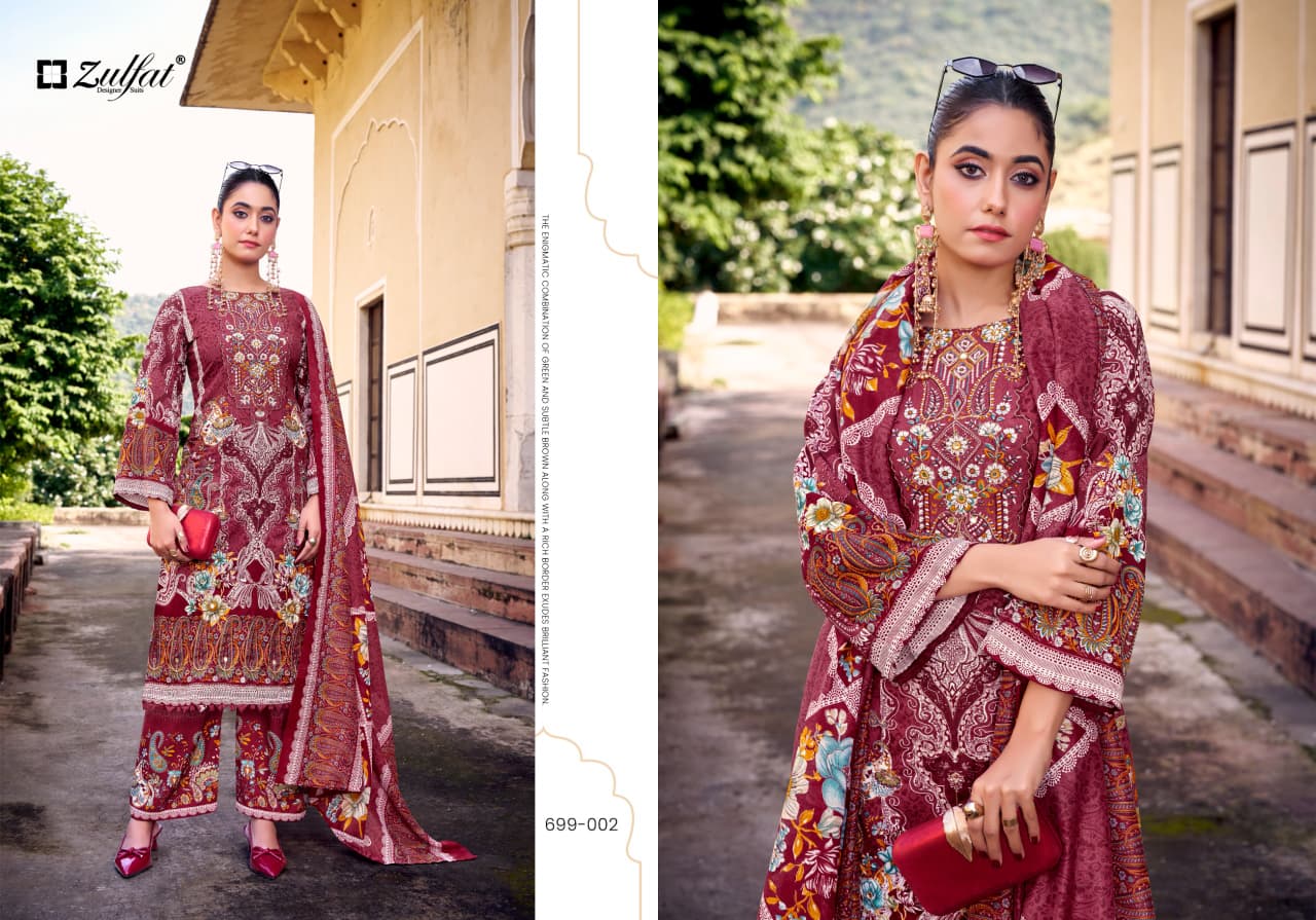 Zulfat Shaheena Rayon WIth Handwork Dress Materials (6)