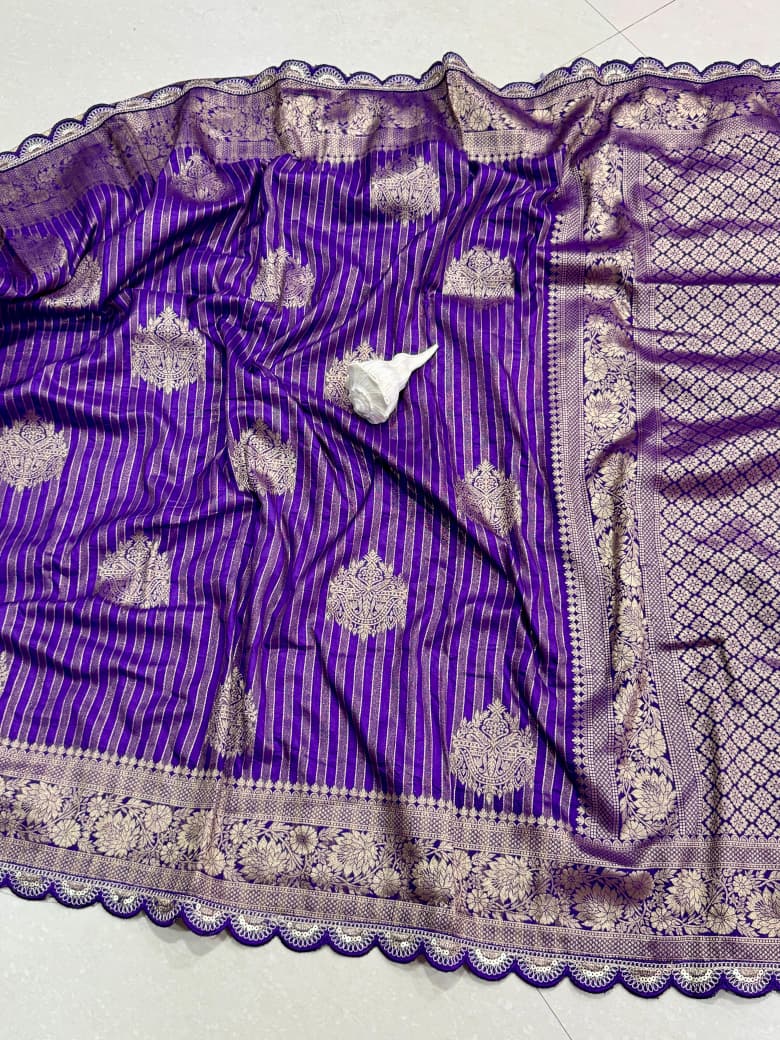 Pure Crepe Khadi Tissue Weaving Saree Wholesale Price (1)