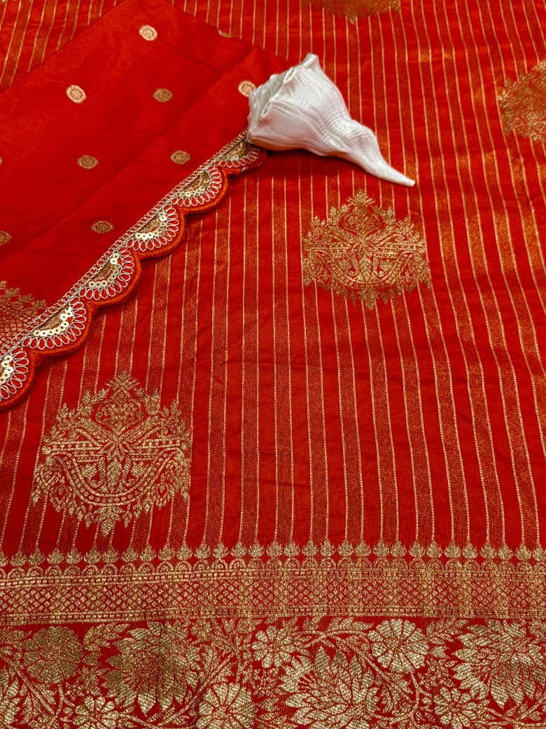 Pure Crepe Khadi Tissue Weaving Saree Wholesale Price (11)