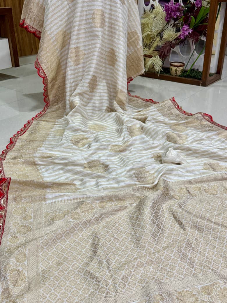 Pure Crepe Khadi Tissue Weaving Saree Wholesale Price (12)