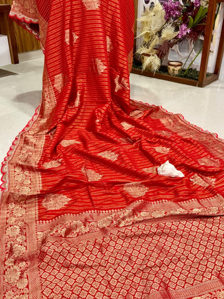 Pure Crepe Khadi Tissue Weaving Saree Wholesale Price (15)