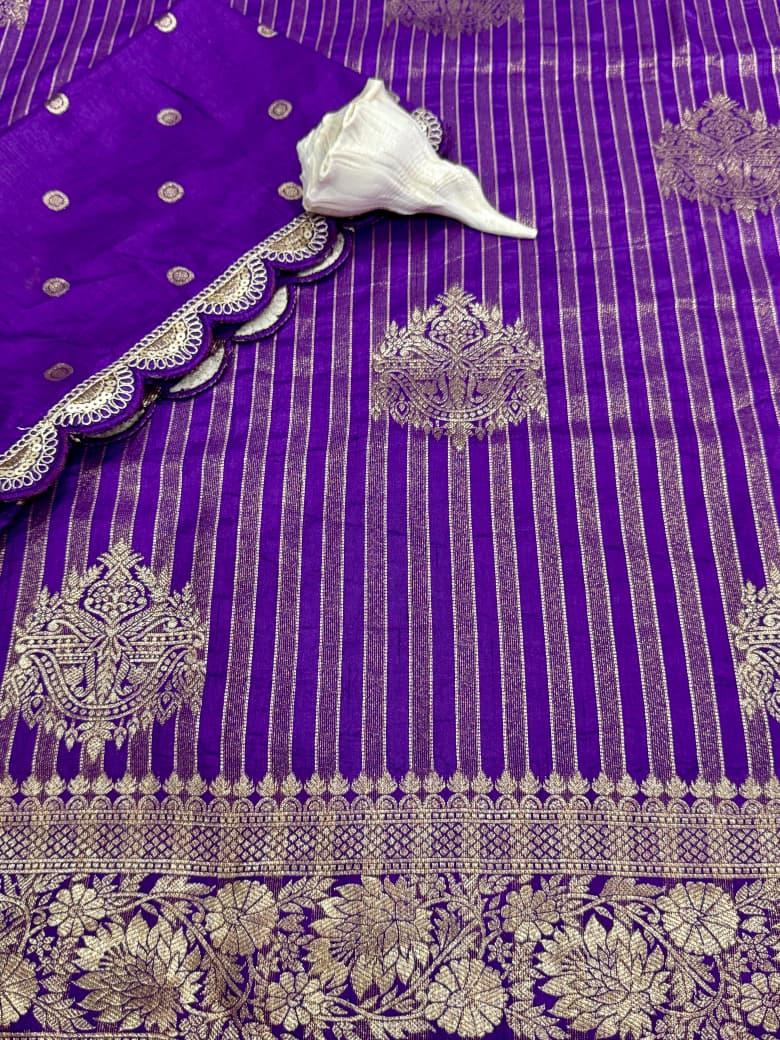 Pure Crepe Khadi Tissue Weaving Saree Wholesale Price (2)