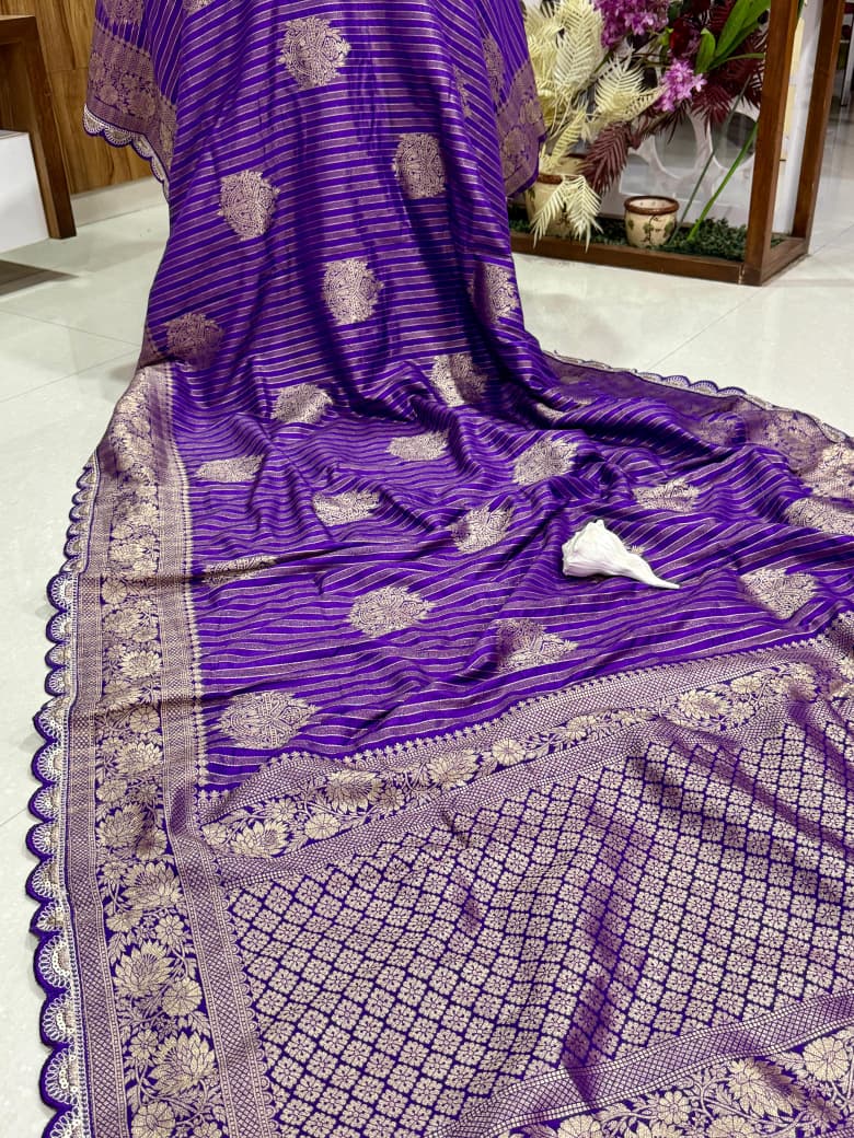 Pure Crepe Khadi Tissue Weaving Saree Wholesale Price (20)