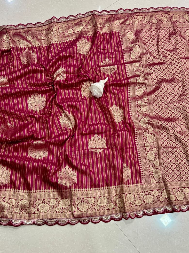Pure Crepe Khadi Tissue Weaving Saree Wholesale Price (4)