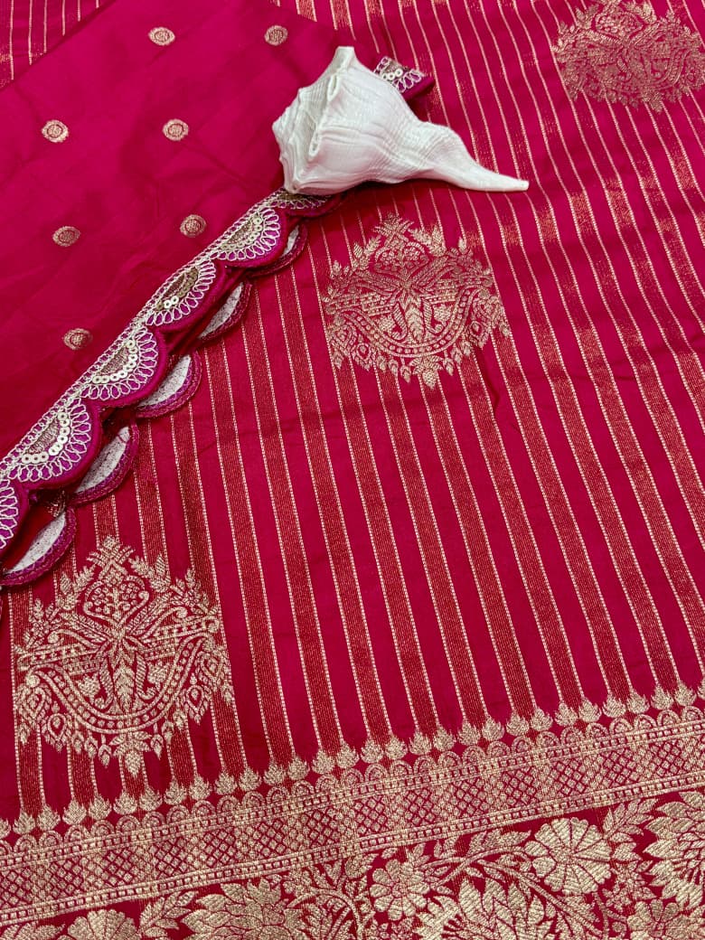 Pure Crepe Khadi Tissue Weaving Saree Wholesale Price (6)