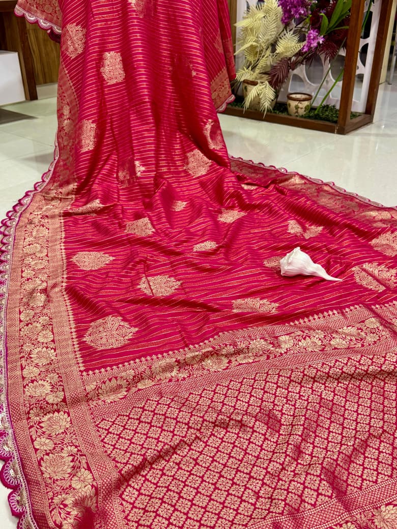 Pure Crepe Khadi Tissue Weaving Saree Wholesale Price (9)