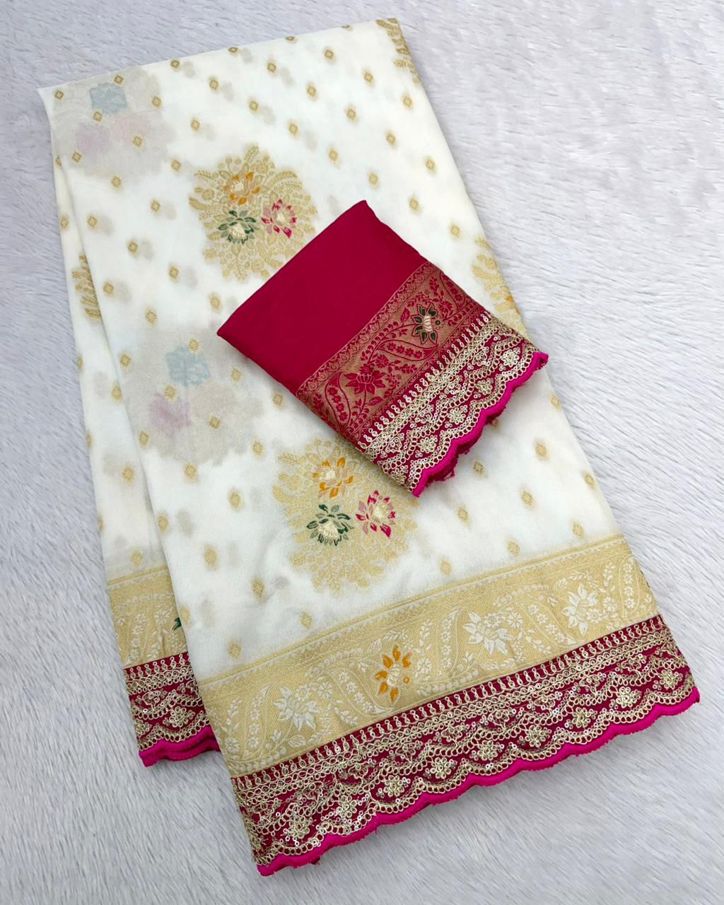 Pure Dolla Minakari Designer Saree Wholesale Price (7)