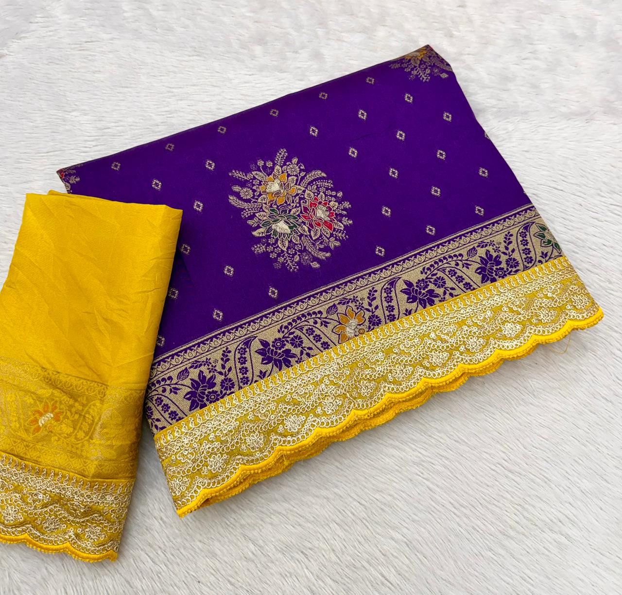 Pure Dolla Minakari Designer Saree Wholesale Price (8)