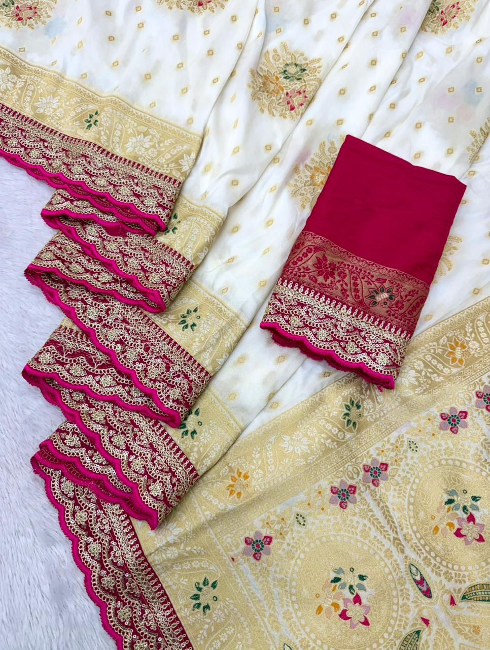 Pure Dolla Minakari Designer Saree Wholesale Price (9)
