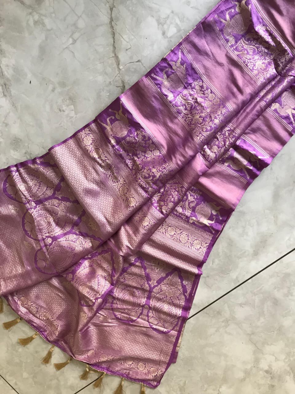 Rich Dolla Tissue Kalamkari Silk Saree (11)
