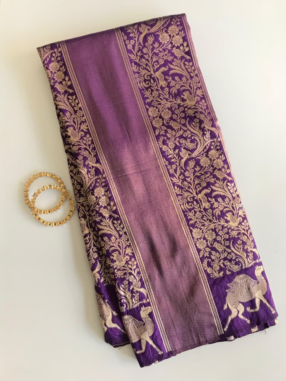 Rich Dolla Tissue Kalamkari Silk Saree (13)