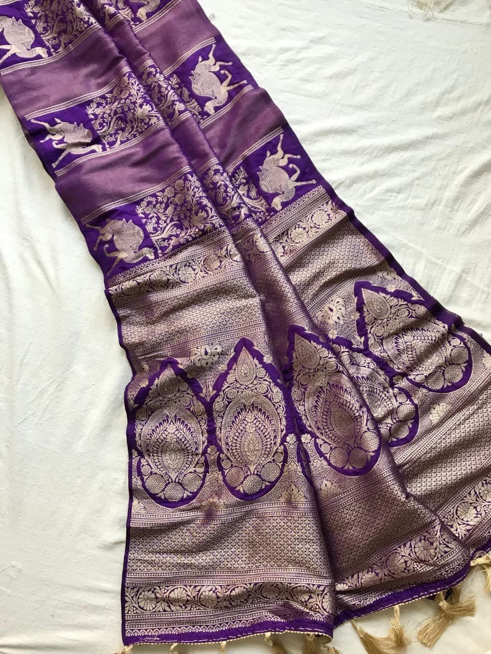 Rich Dolla Tissue Kalamkari Silk Saree (3)