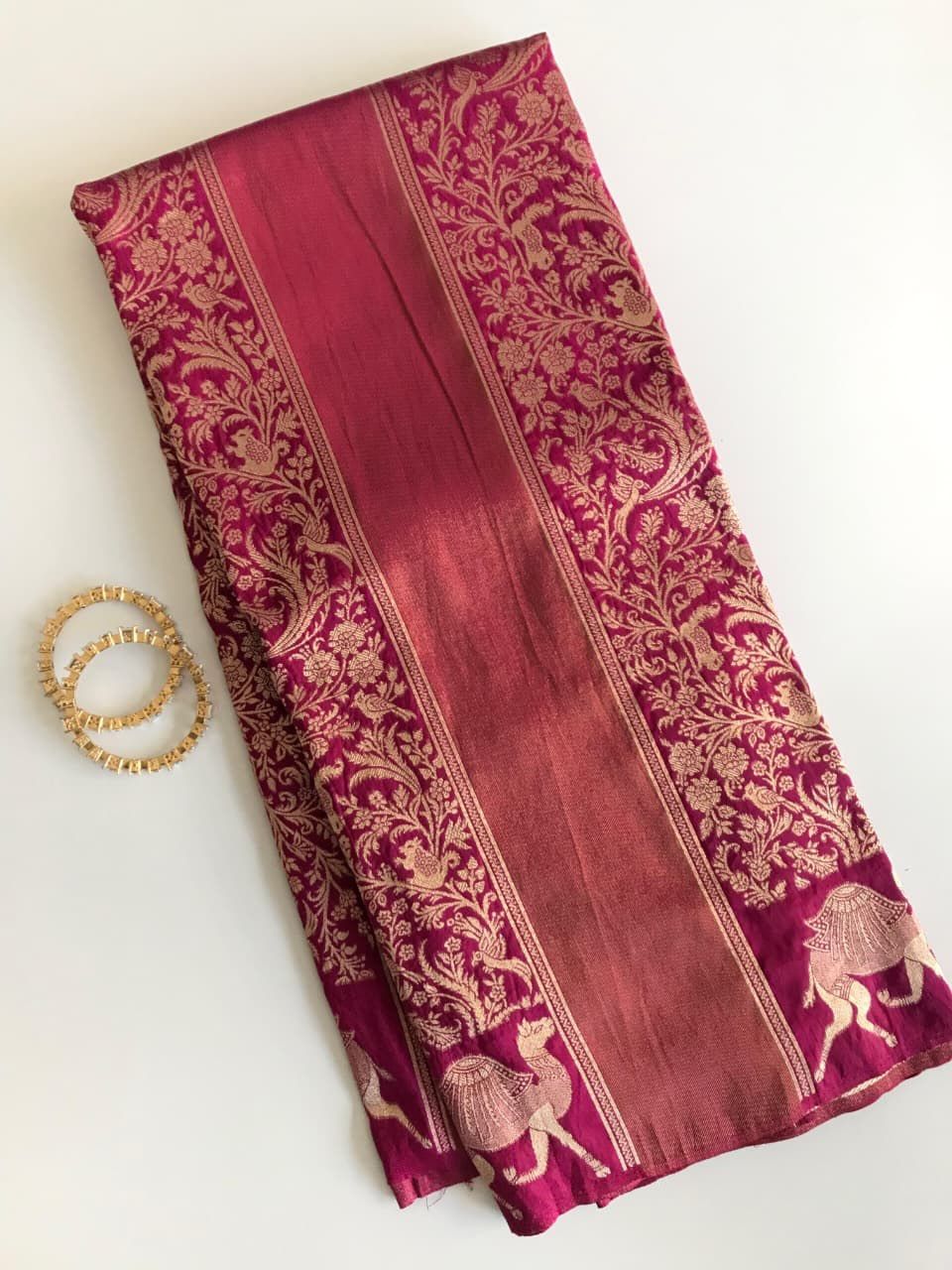 Rich Dolla Tissue Kalamkari Silk Saree (8)