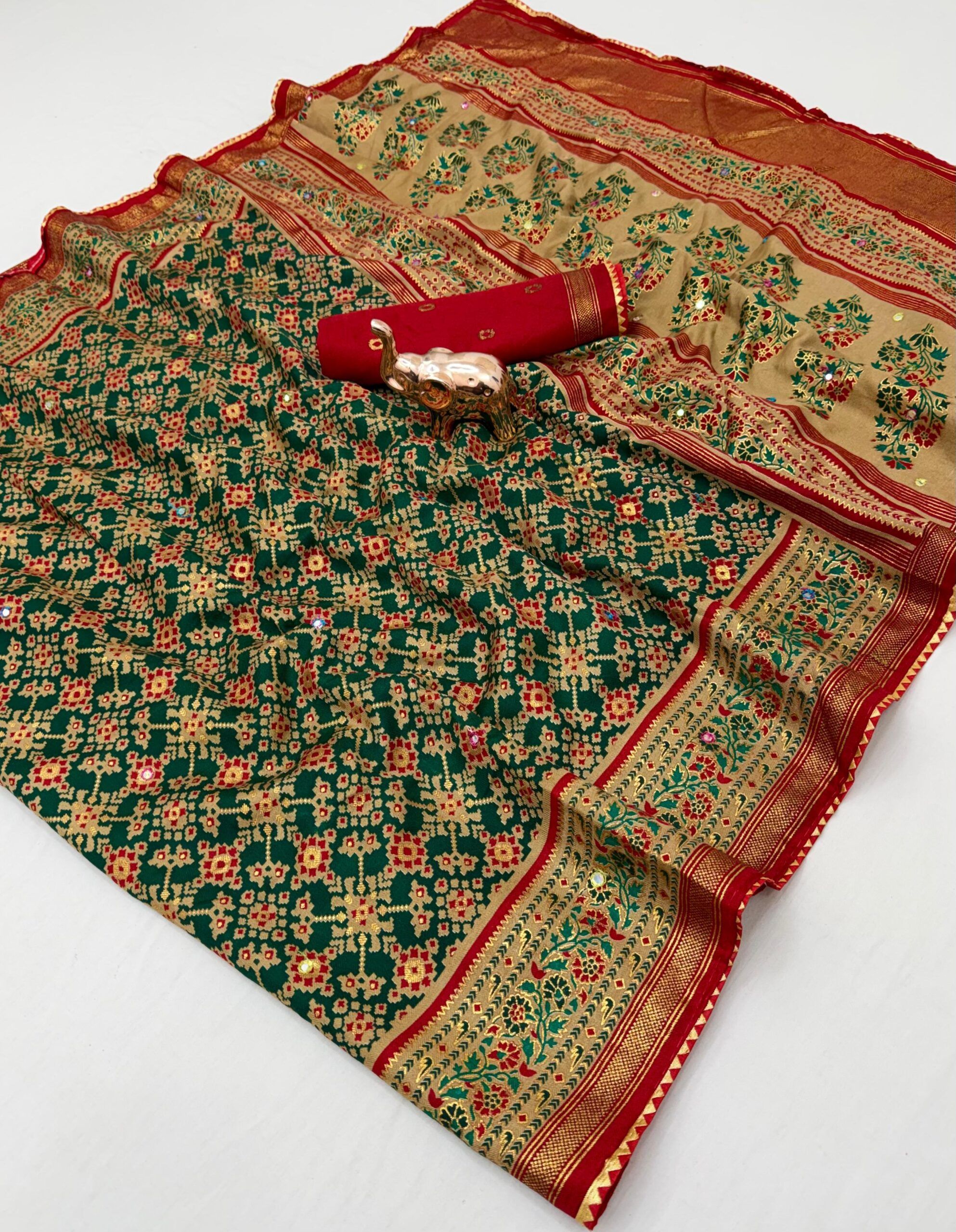 Soft Pashmina Silk Printed Saree With Patola Border (8)