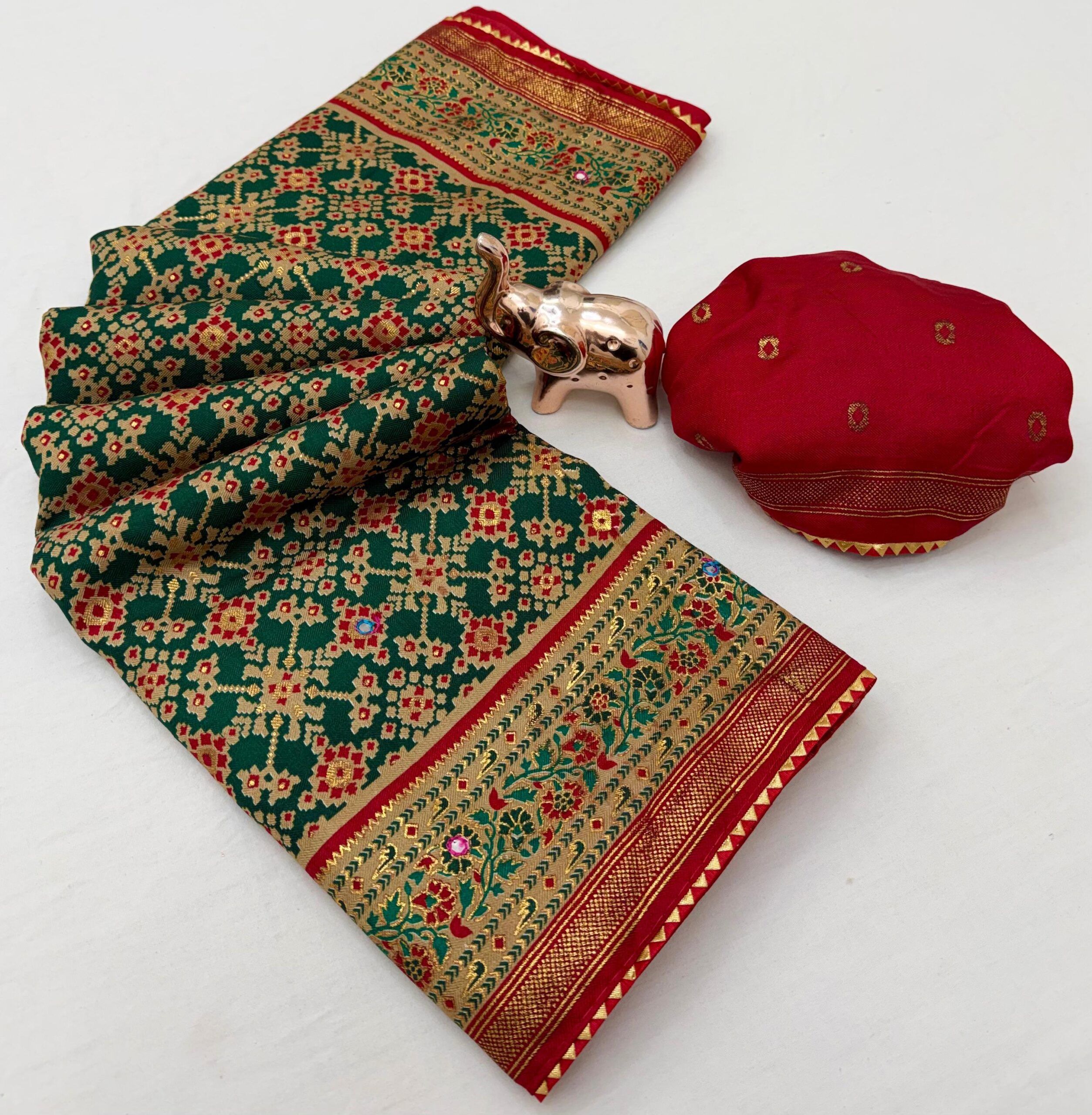 Soft Pashmina Silk Printed Saree With Patola Border (9)