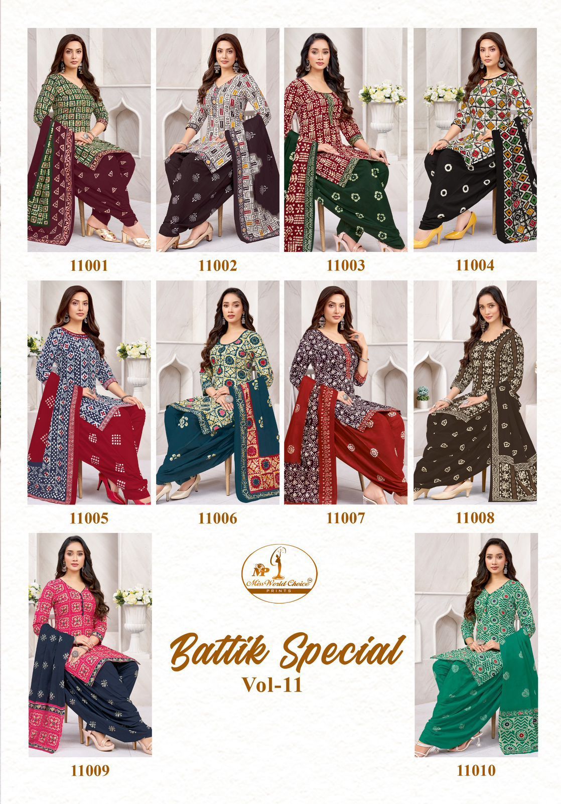 Miss World Battik Special Vol 11 Pure Cotton Dress Materials Wholesale Price (1)